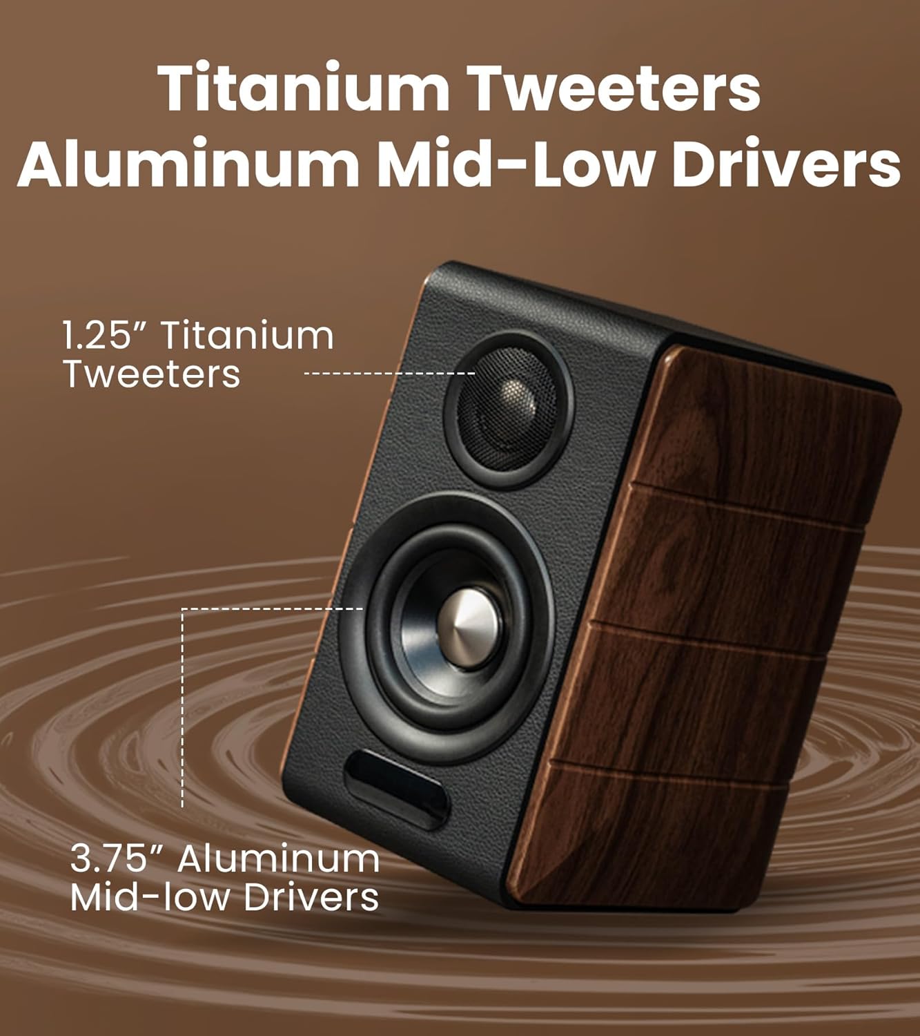 Edifier S880DB MKII Hi-Fi Bookshelf Speakers  Premium 2.0 Active Speaker System  88W RMS  Hi-Res Audio with LDAC  Bluetooth/USB-C/Optical/Coaxial/RCA Input  Subwoofer Output  Dark Wood