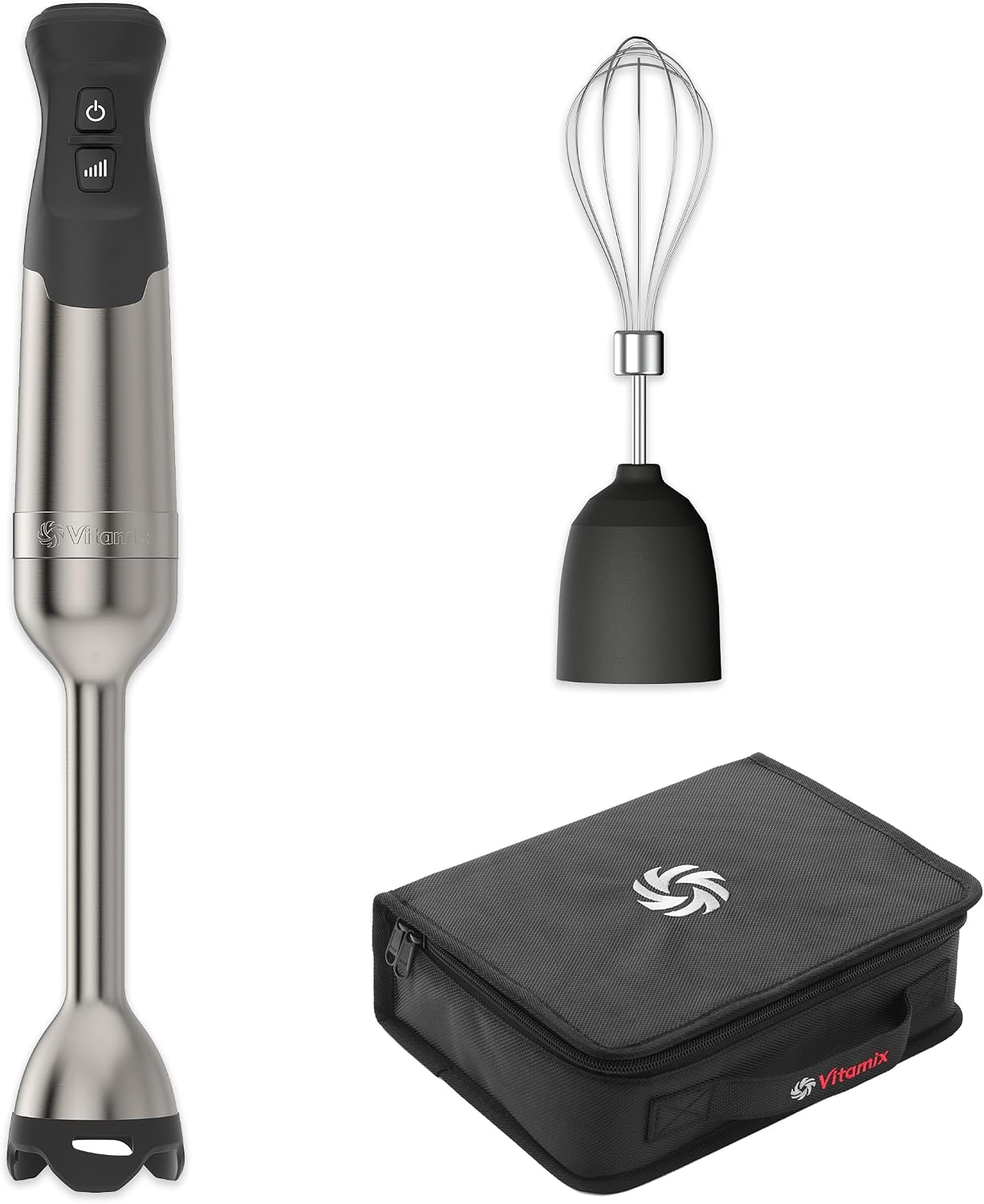 Vitamix 5-Speed Immersion Blender 3-Piece Bundle, Stainless Steel/Black