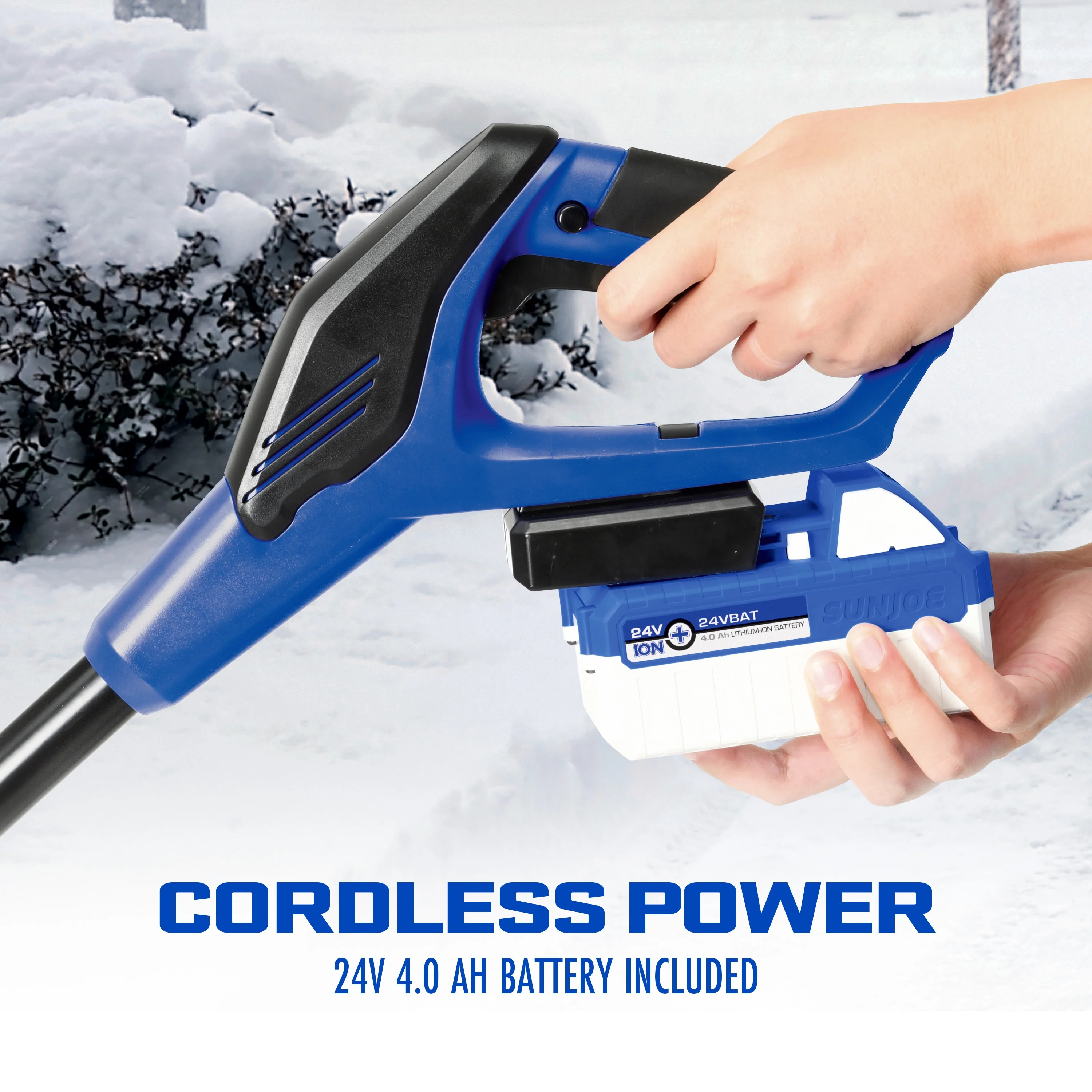 24V Cordless 13-inch Snow Shovel Kit, 4.0-Ah Battery Charger(4 Amps) - Image 5