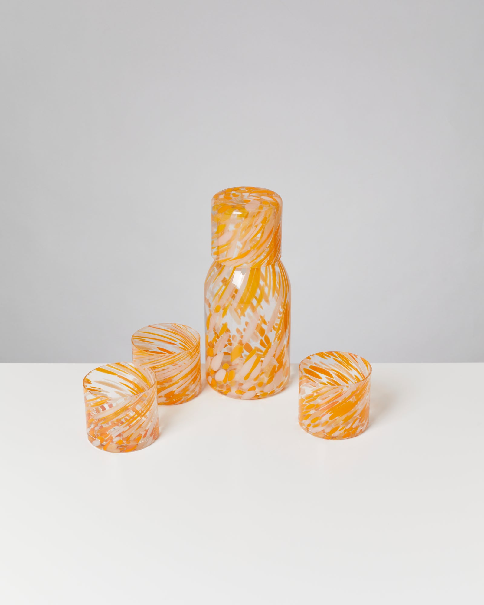 JOIA - SMALL GLASS DROPS ORANGE SET OF 5