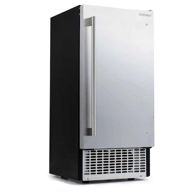 90 LBS/Day Commercial Undercounter Ice Maker, 15" Built-in Freestanding Ice Machine with Cooling Mode, 25 LBS Storage & Auto-Cleaning