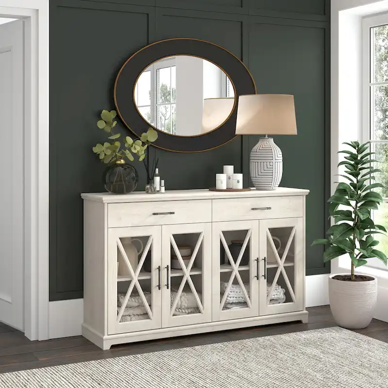 Lennox 60-Inch Buffet Cabinet with Drawers by Bush Furniture