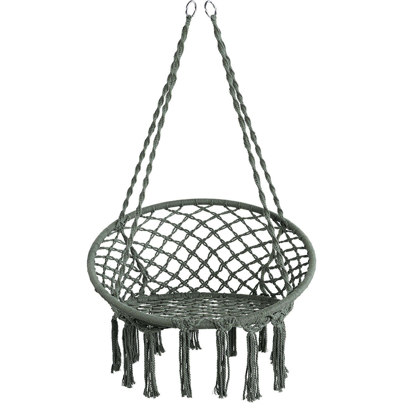 Siège suspendu Natura macramé vert 80x60xH125cm