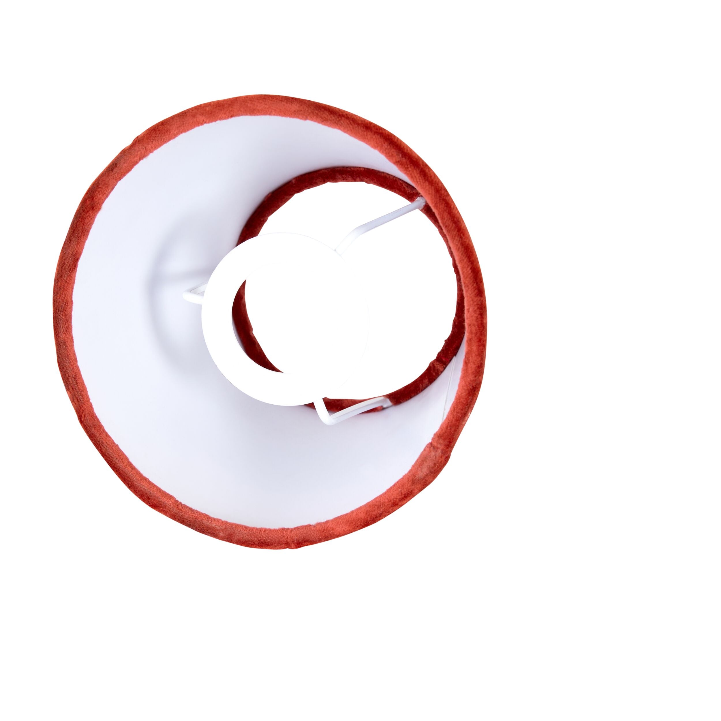 Tapered Velvet Shade Warm Red 16x10x13cm