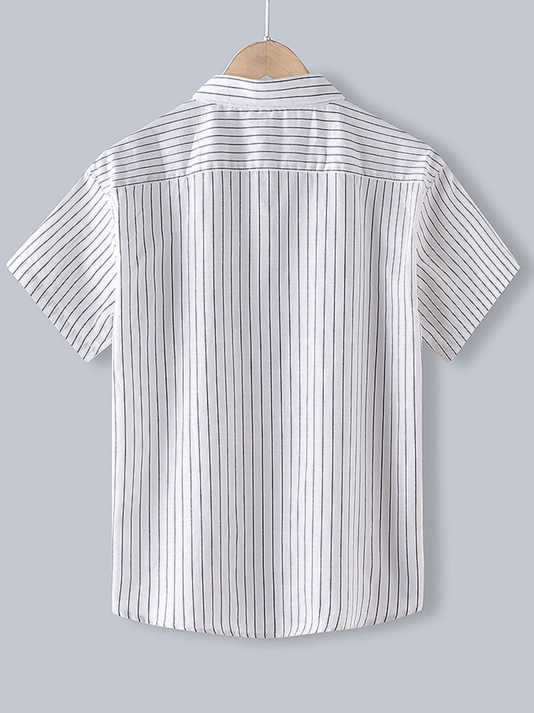 Chemise à rayures en coton pour homme