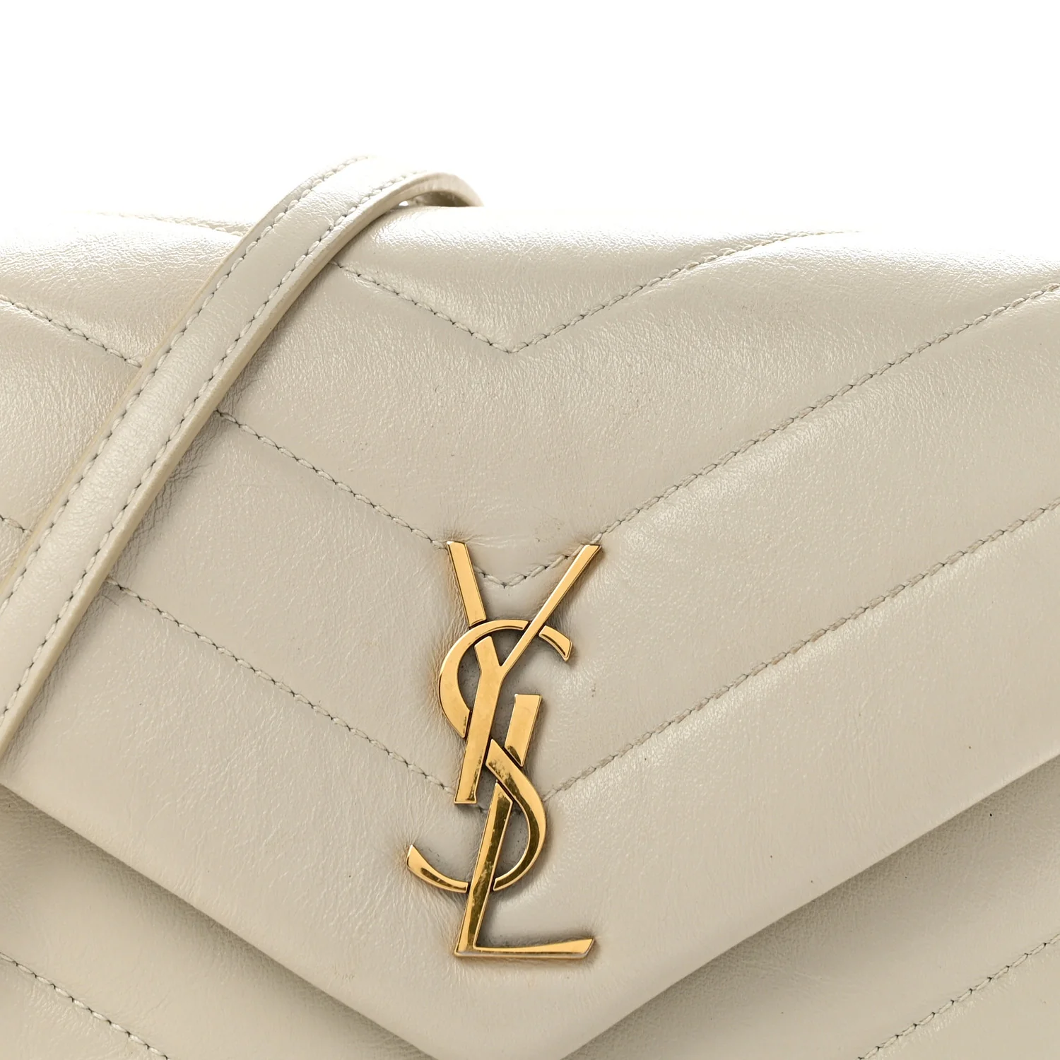 Calfskin Y Quilted Monogram Toy Loulou Crossbody Bag Crema Soft