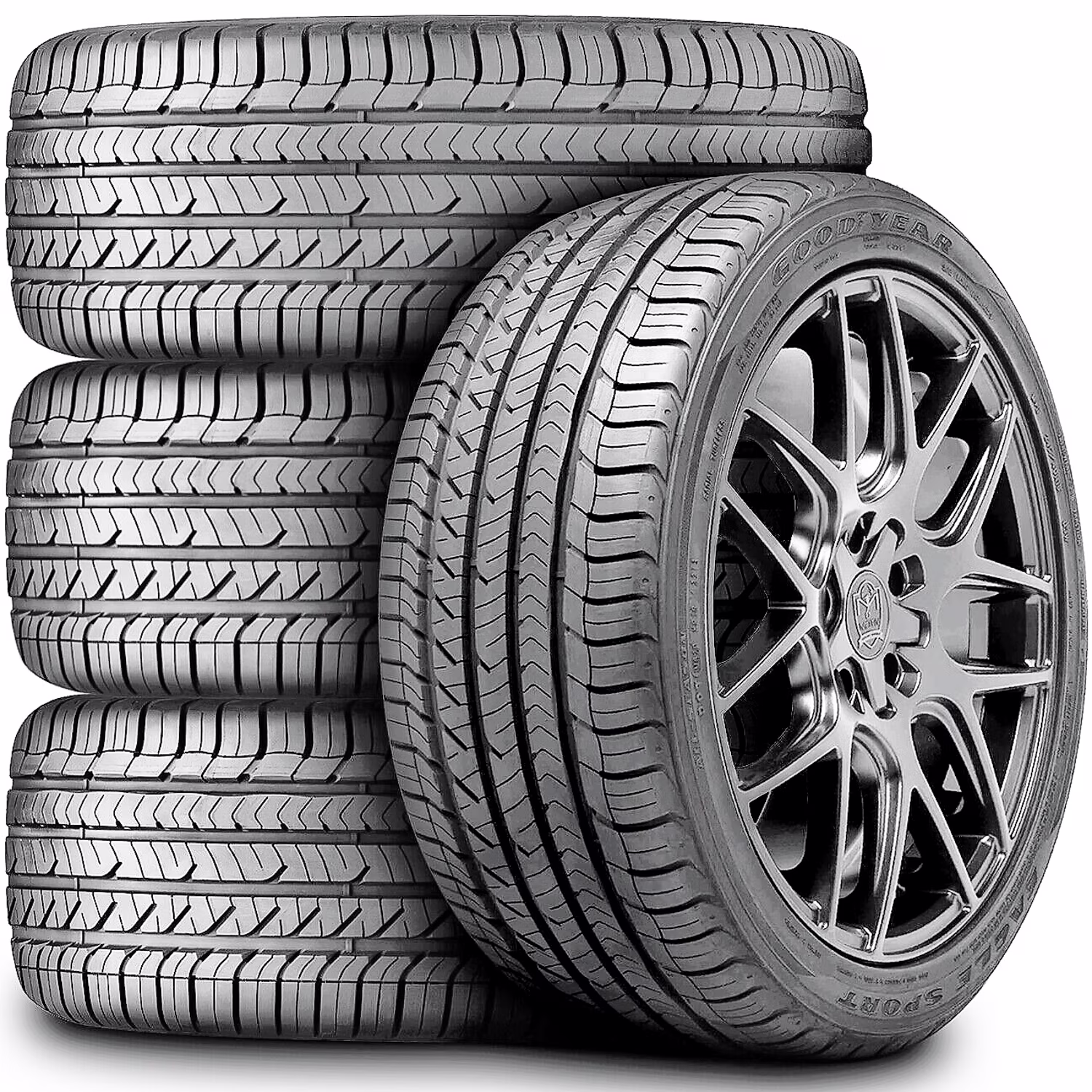 Set of 4 Goodyear Eagle Sport All - Season 245/40R18 93W High Performance a/S Tires