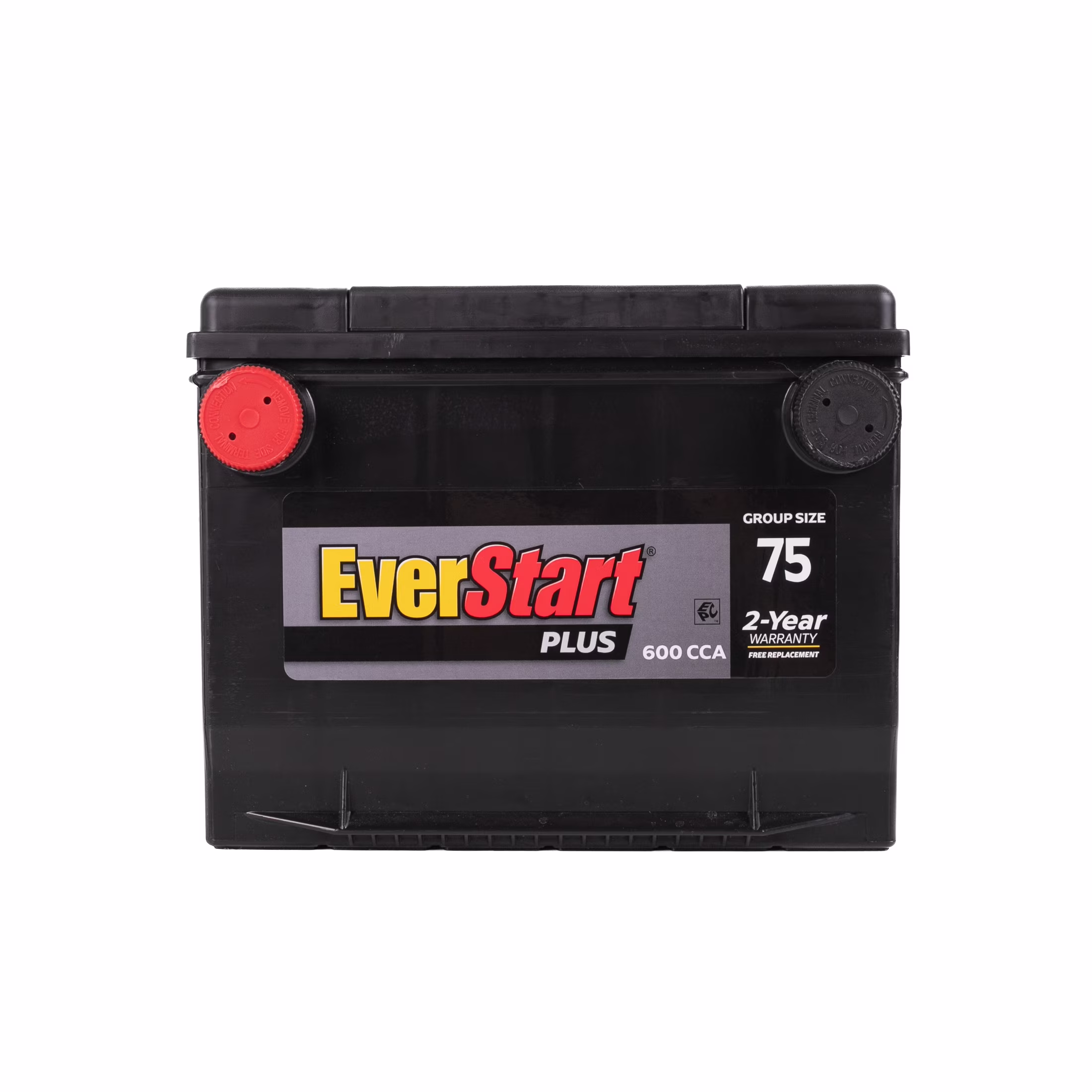 Plus Lead Acid Automotive Battery, Group Size 75 (12 Volt/600 CCA)