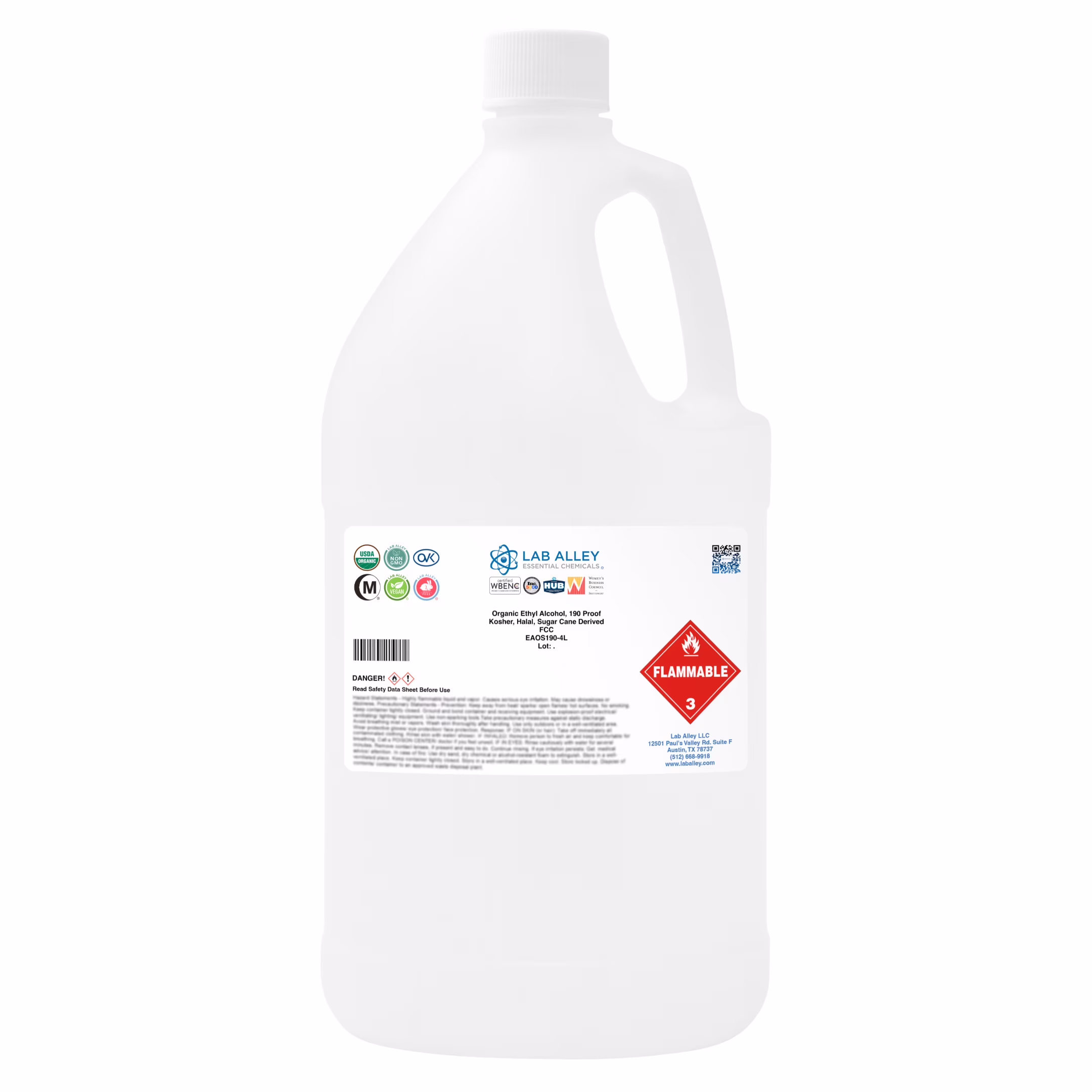 Ethanol 190 Proof (95%) Organic/Vegan Sugar Cane Alcohol, FCC Food Grade 1GAL(1 gal) - Image 3