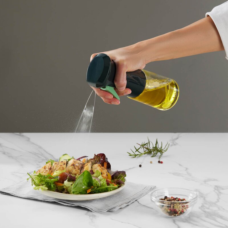 Oljedispenser med spray 0,2 L grå/klar