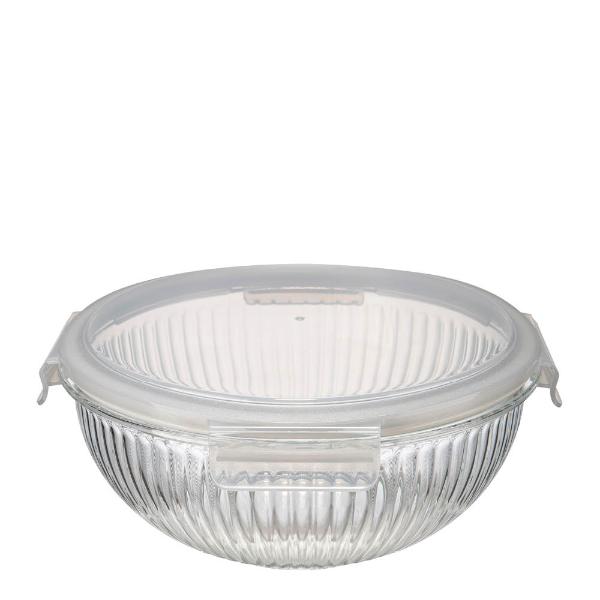BAYk glassbolle med lokk 3,5 L klar