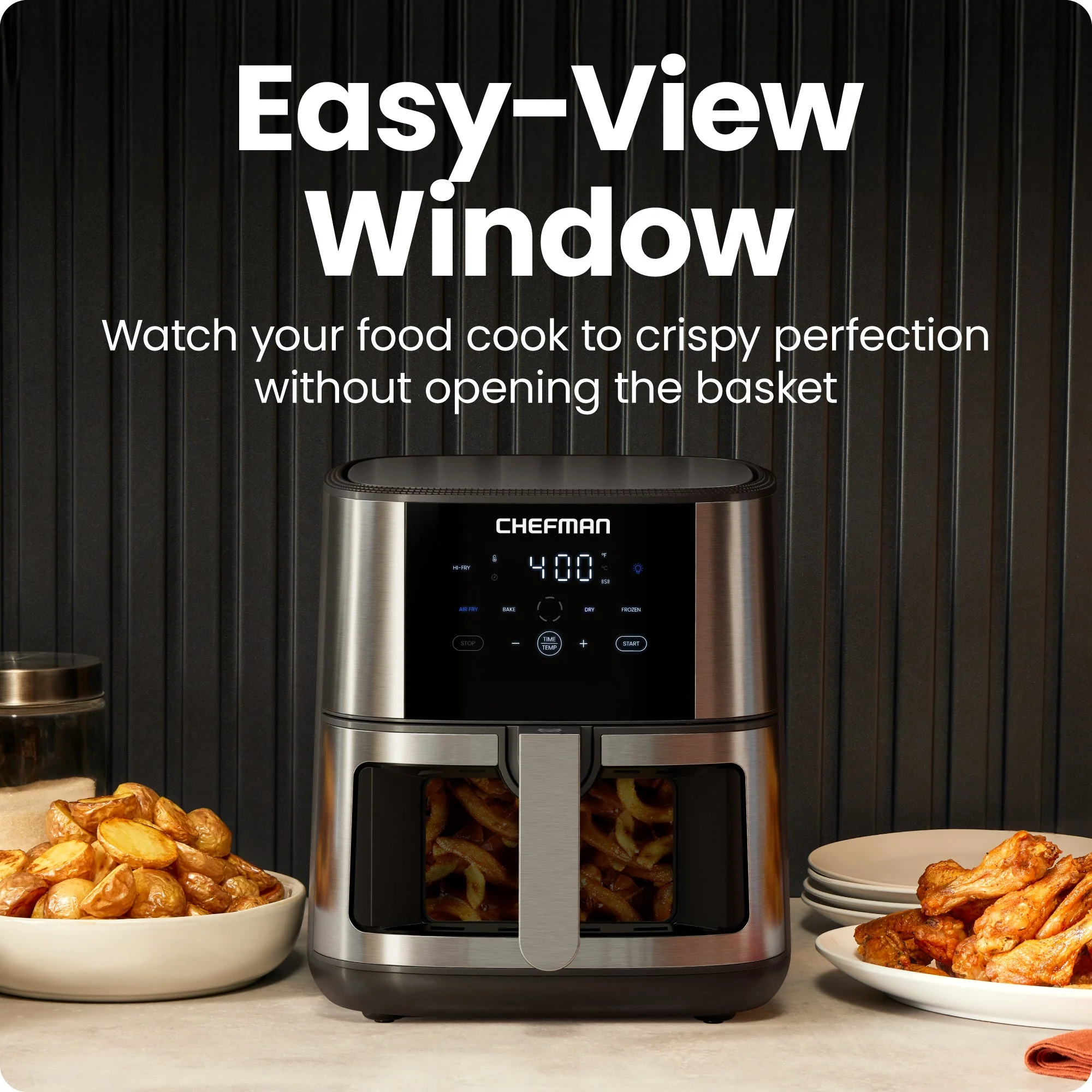 Turbofry Easy View 8 Qt. Stainless Steel Air Fryer