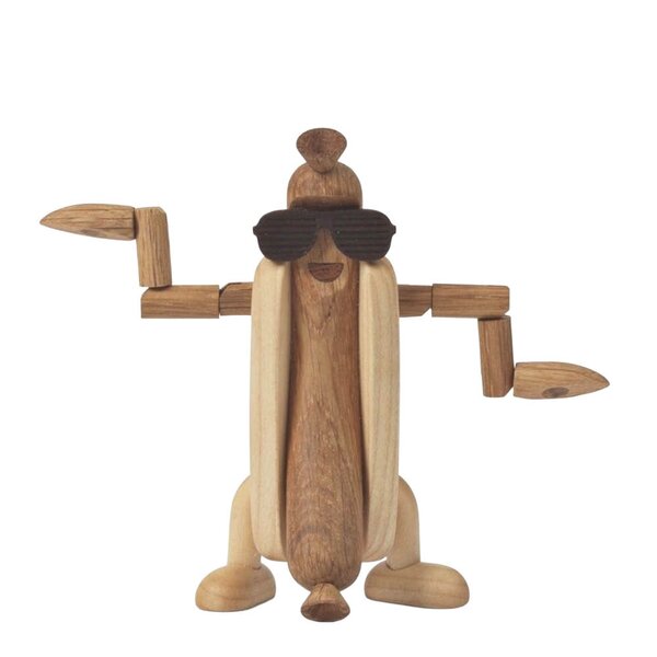 Woodies Harry Hot Dog trefigur 11 cm eik