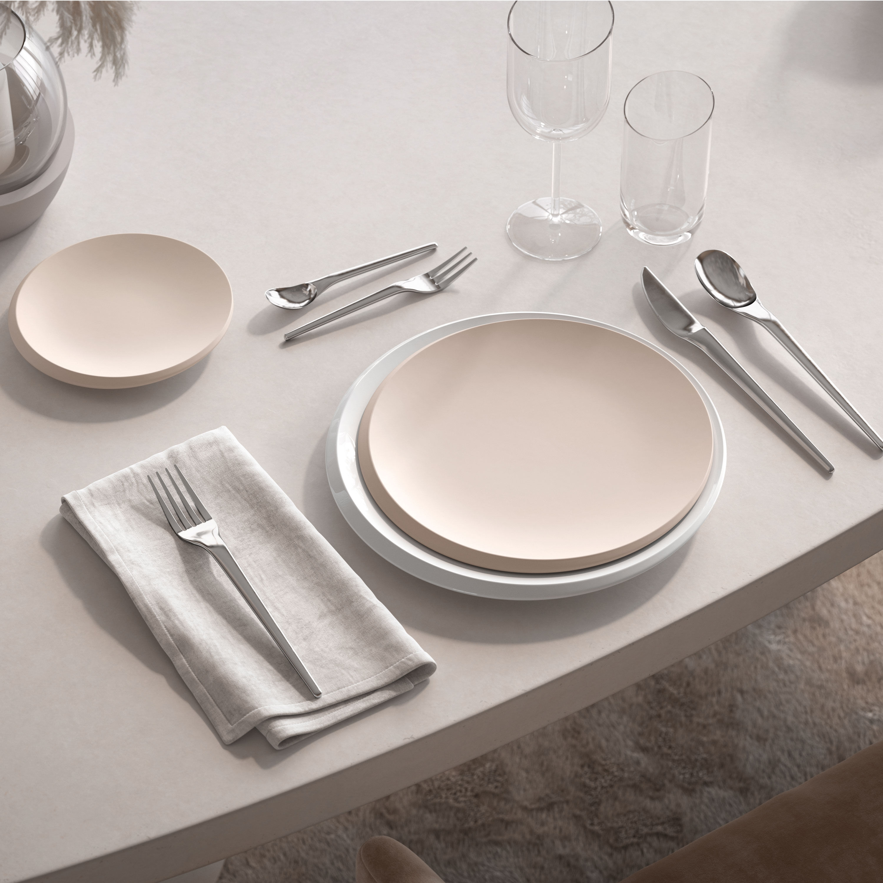 NewMoon Dinner plate - Beige, 10.7'', Premium Porcelain