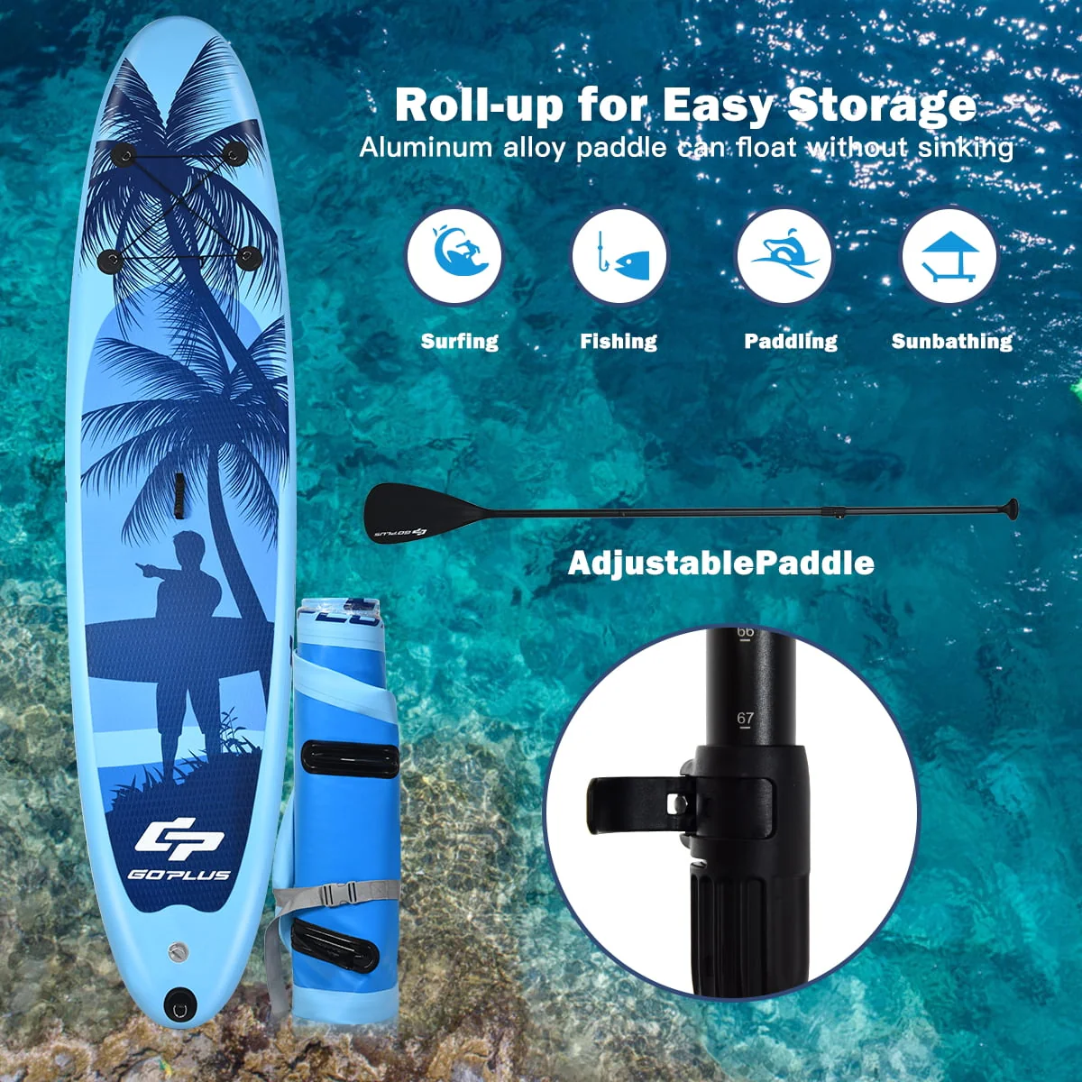 10' Inflatable Stand Up Paddle Board 6.5” Thick SUP with Premium Accessorie - Image 7
