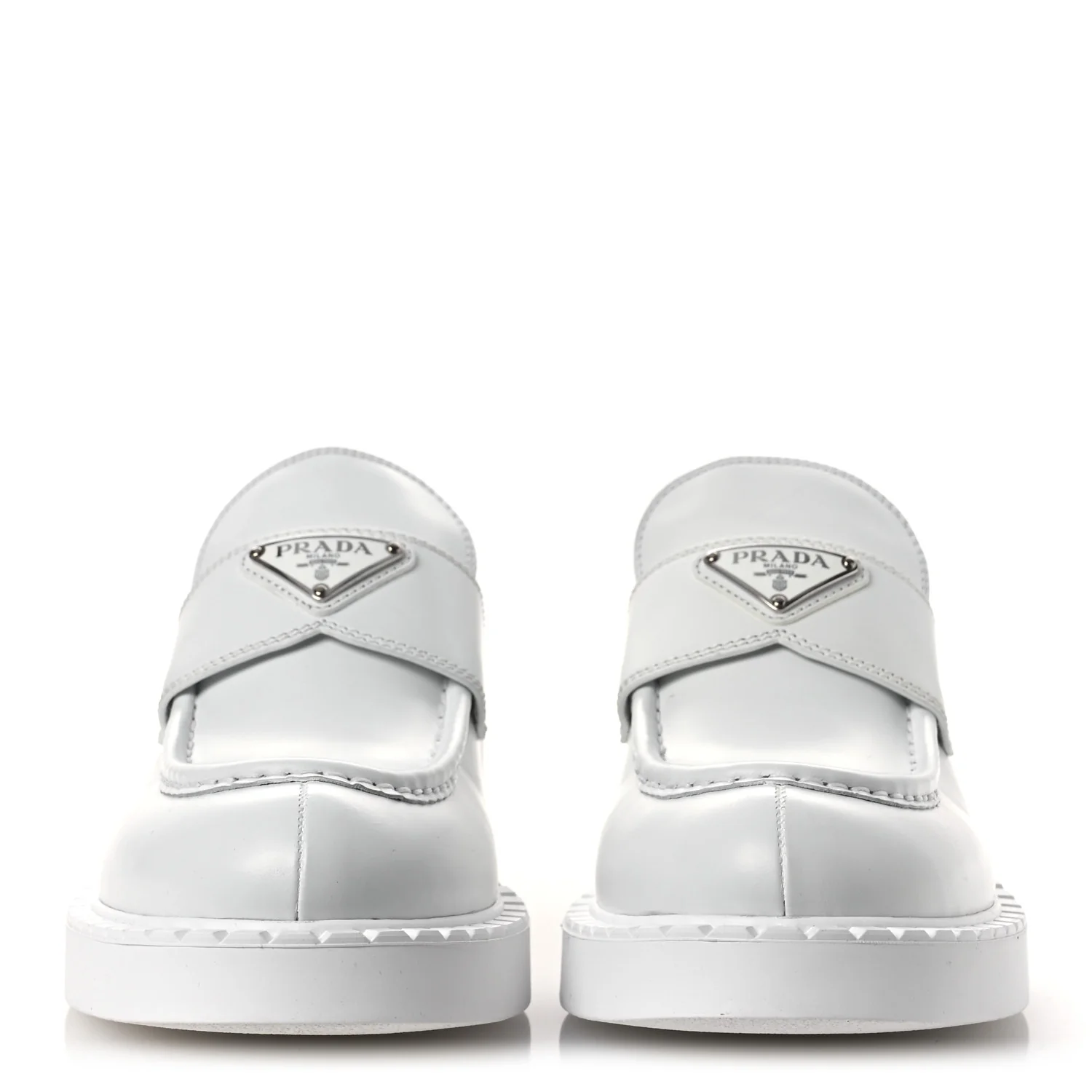 Spazzolato Triangle 50mm Loafers 41 White