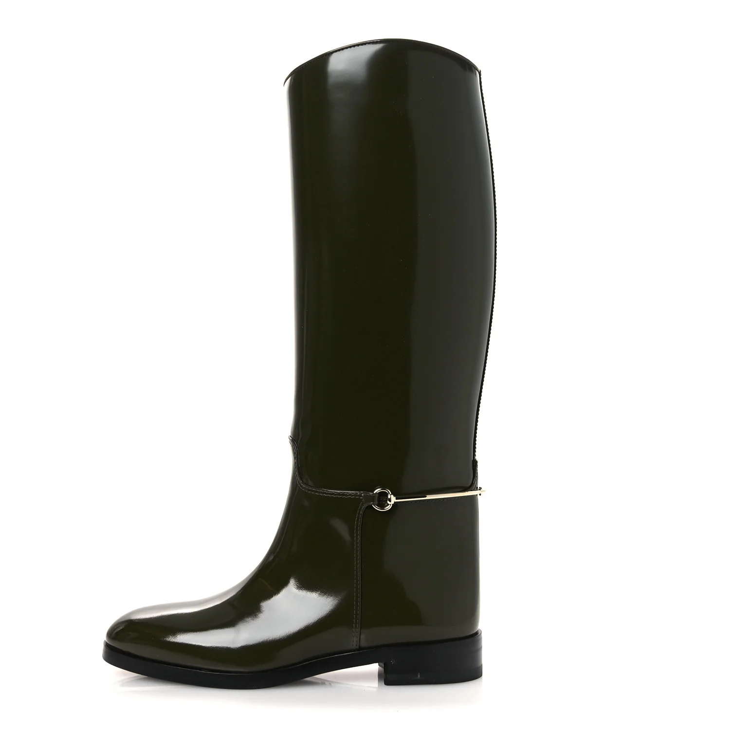 Brushed Calfskin Michelangelo Slim Horsebit Riding Boots 39 Luscious Green