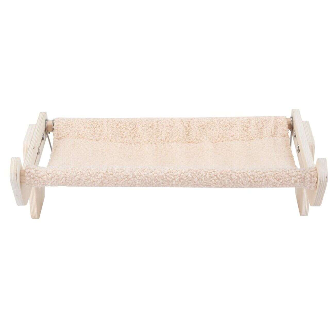 Hamac pour chat en bois et tissu bouclette 3en1 38x48cm