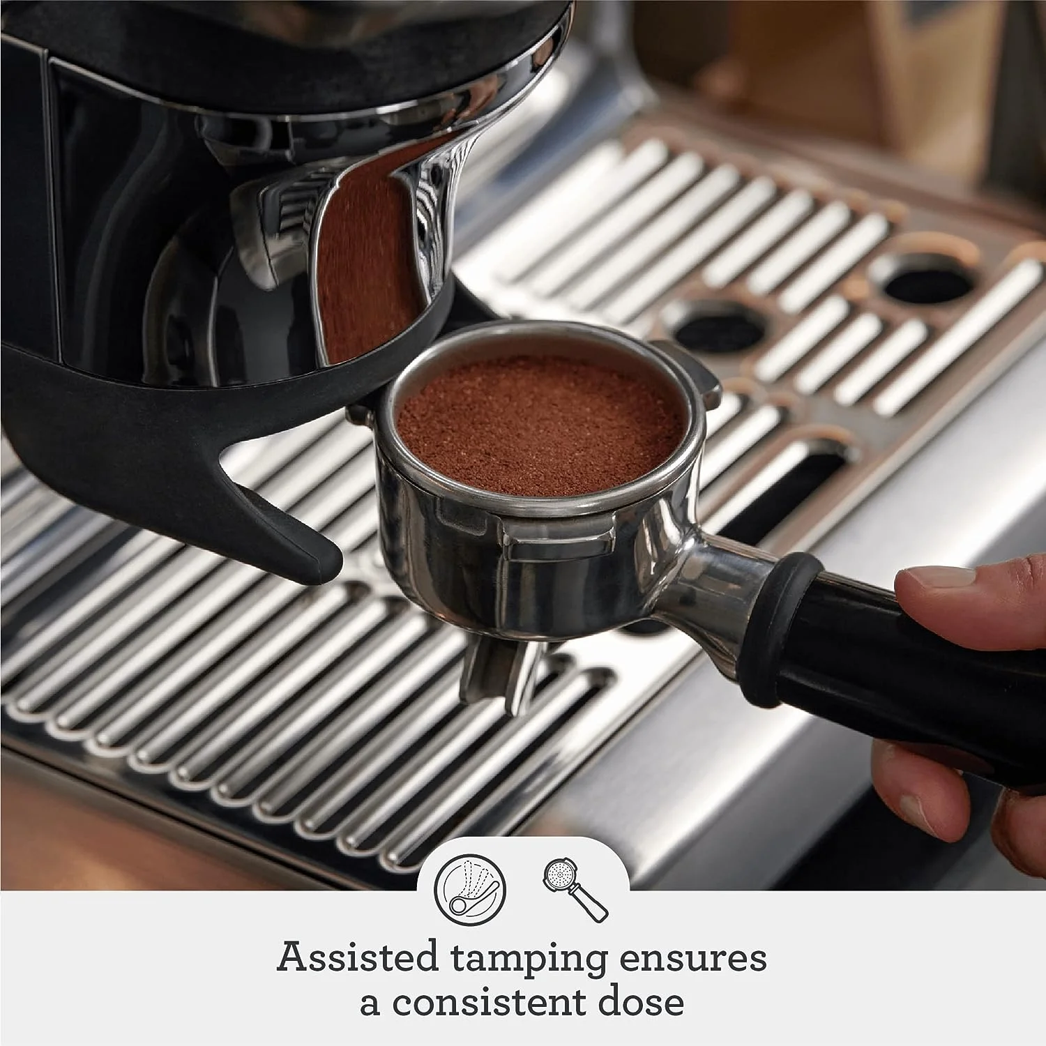 Breville Barista Express Impress Espresso Machine, 2 Liters - Black Truffle