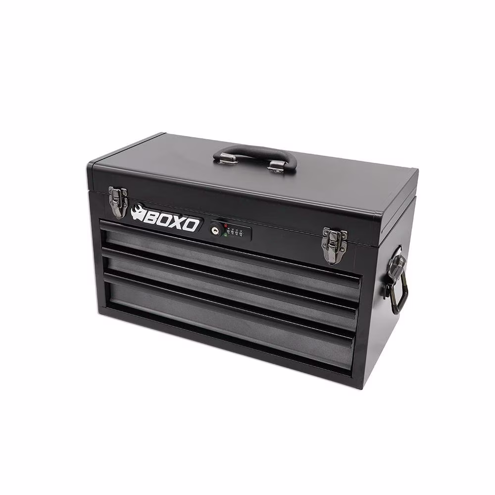 Completed Boxo USA Hand Carry 3-Drawer Heavy Duty Toolbox (White)