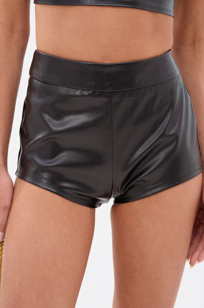 TOO HOT FAUX LEATHER HOT SHORT - Akira Store
