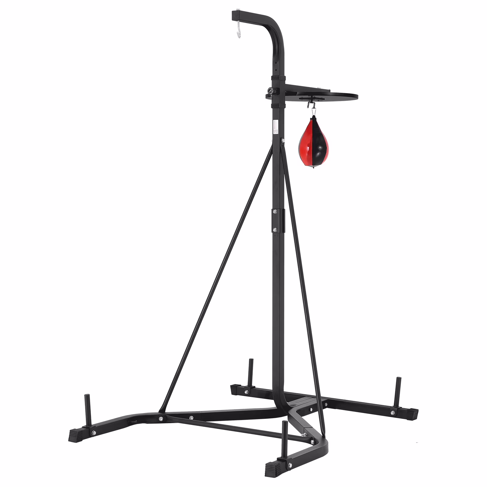 Dual Function Punch Bag Stand, Robust Steel Exercise Gear, Modifiable Elevation for Boxing Bag and Speed Bag Stand, Independent Sandbag Frame, Can Support Up to 140 lbs