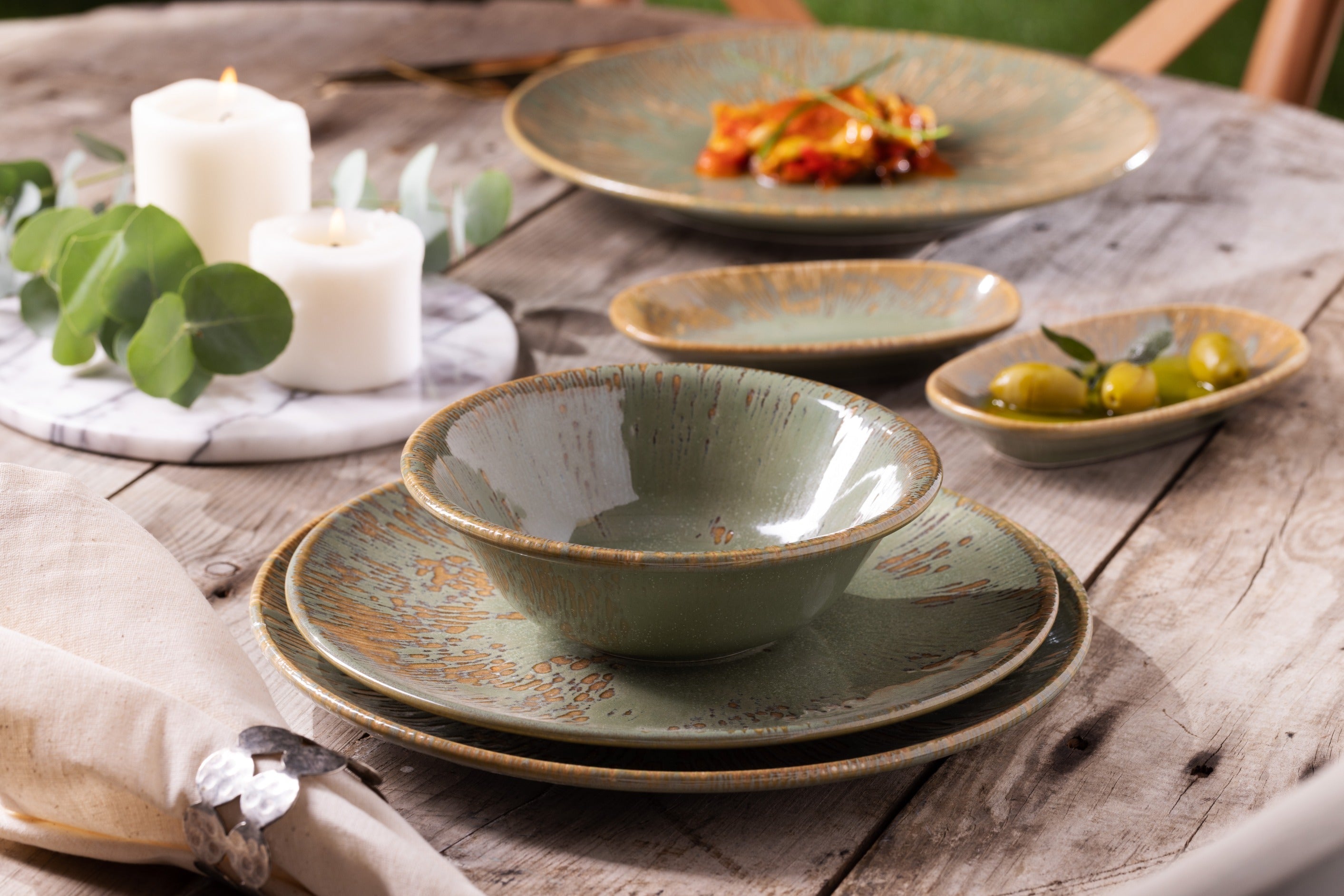 Bonna Kommetje - Sage Snell - Porselein - 16 cm (400cc) - set van 6