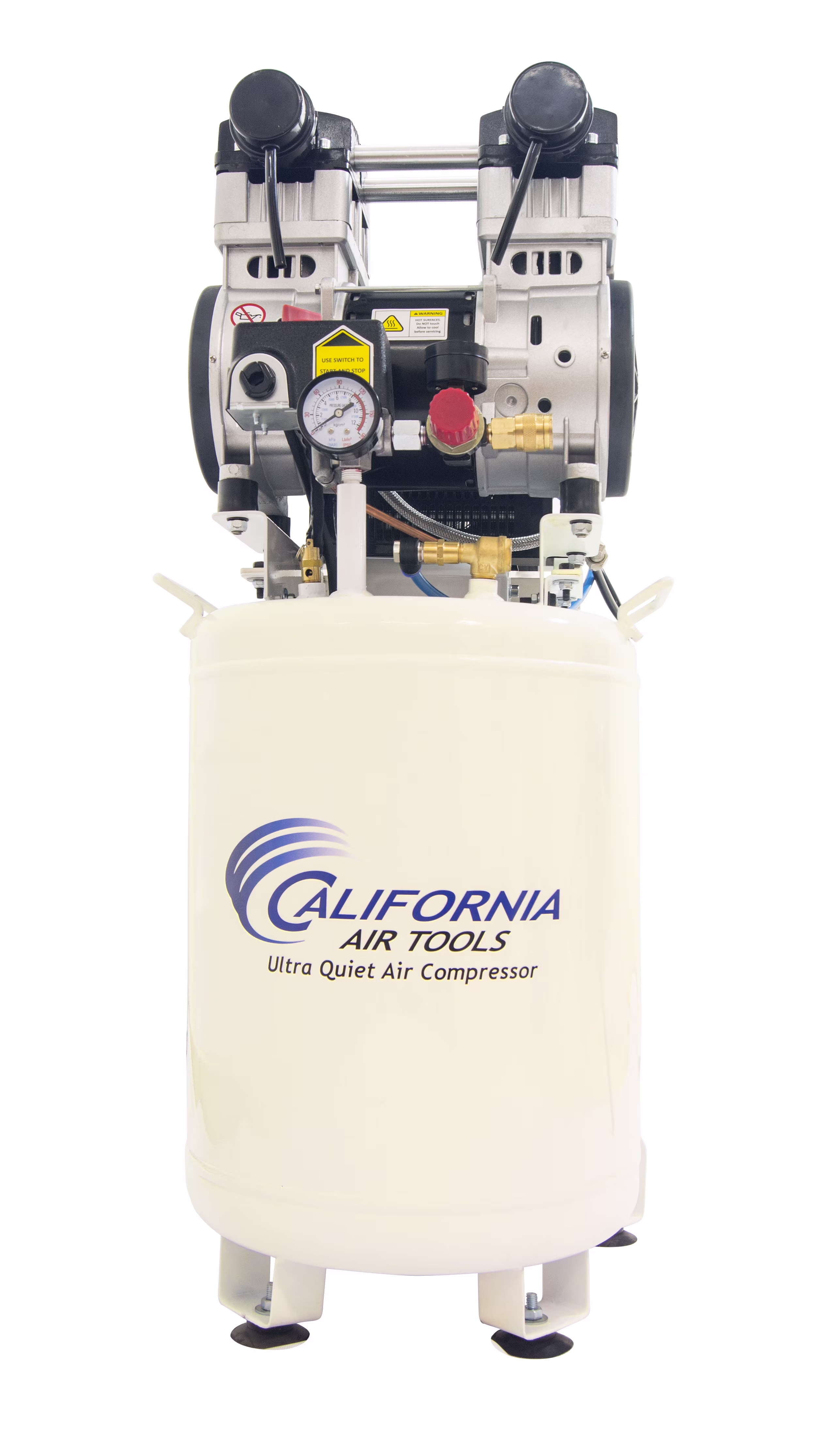 California Air Tools 10020DCAD-22060 Ultra Quiet & Oil-Free 2.0 Hp, 10.0 Gal. Steel Tank Air Compressor with Air Drying System (220V 60Hz)