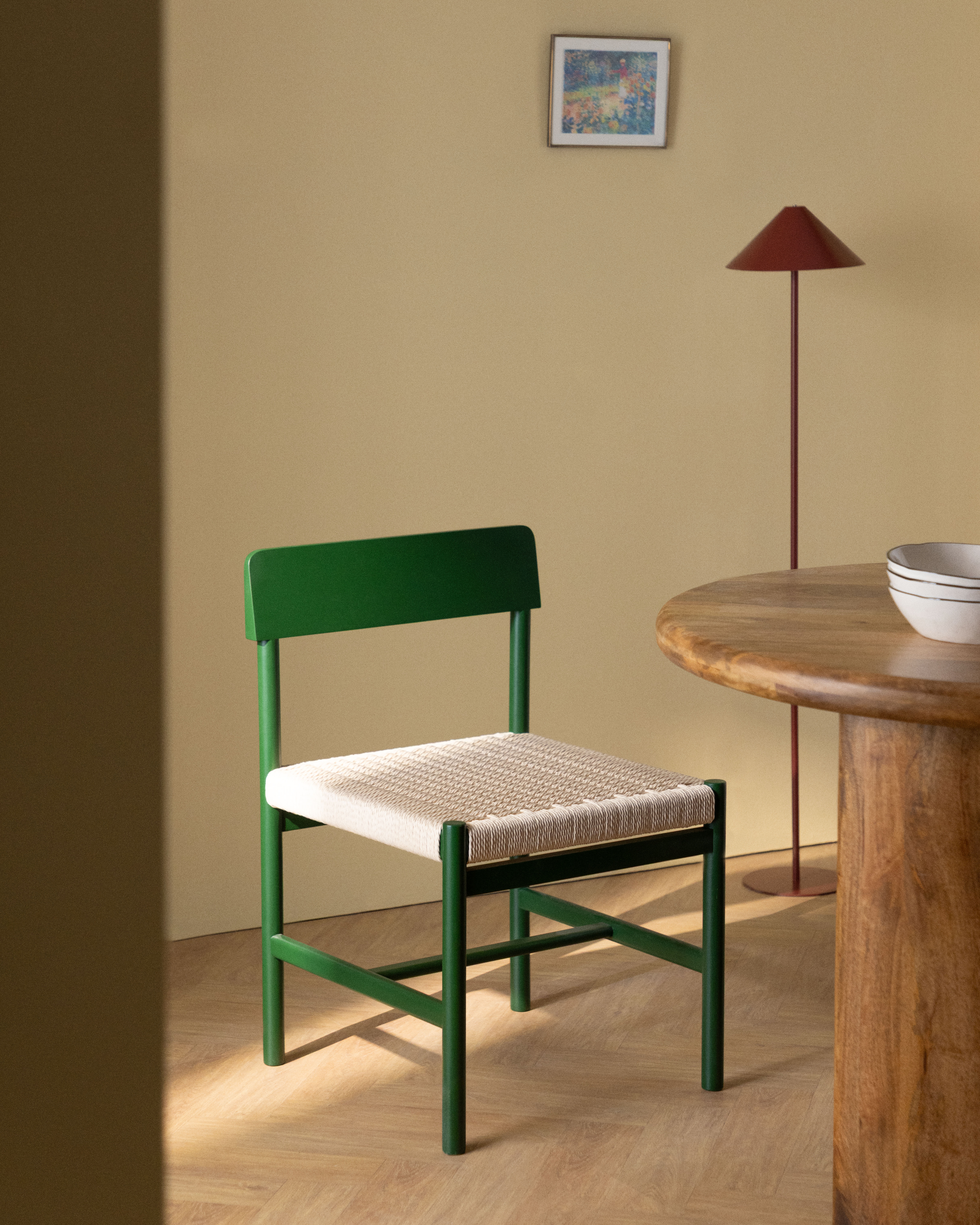 Paula - Pack 2 Sillas de Comedor de Madera y Ratán Paula