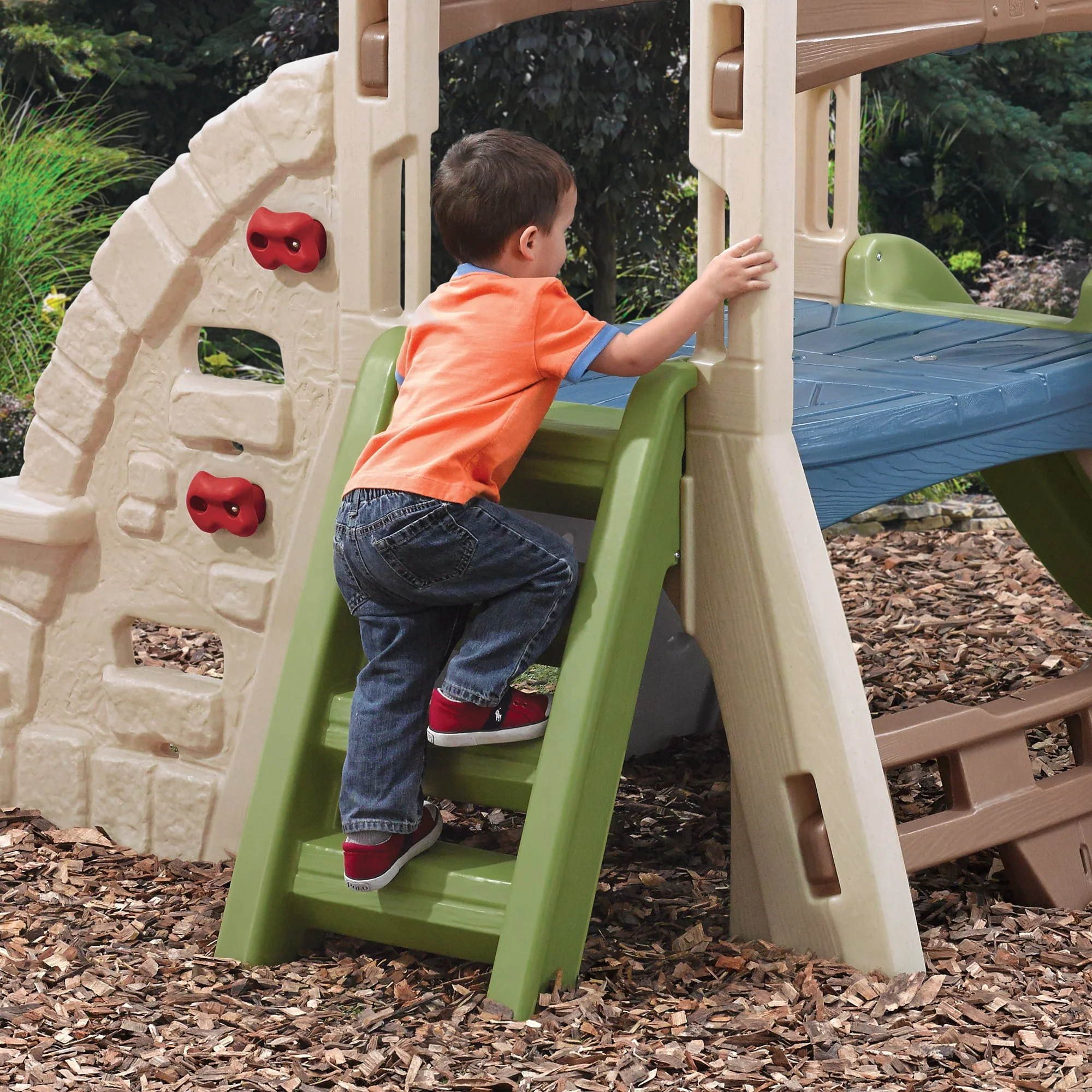 Alpine Ridge Kid Climber and Slide Outdoor Toddler Playground Image 10