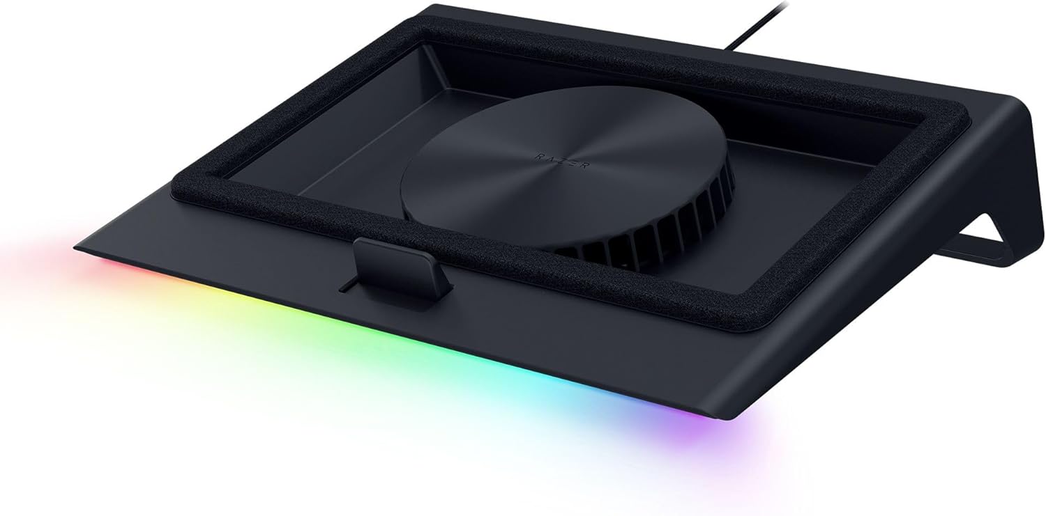Razer Laptop Cooling Pad: Adaptive Smart - Intelligent Fan Control - Airtight Pressure Chamber - Fits Most Laptops & Macbooks 14” to 18
