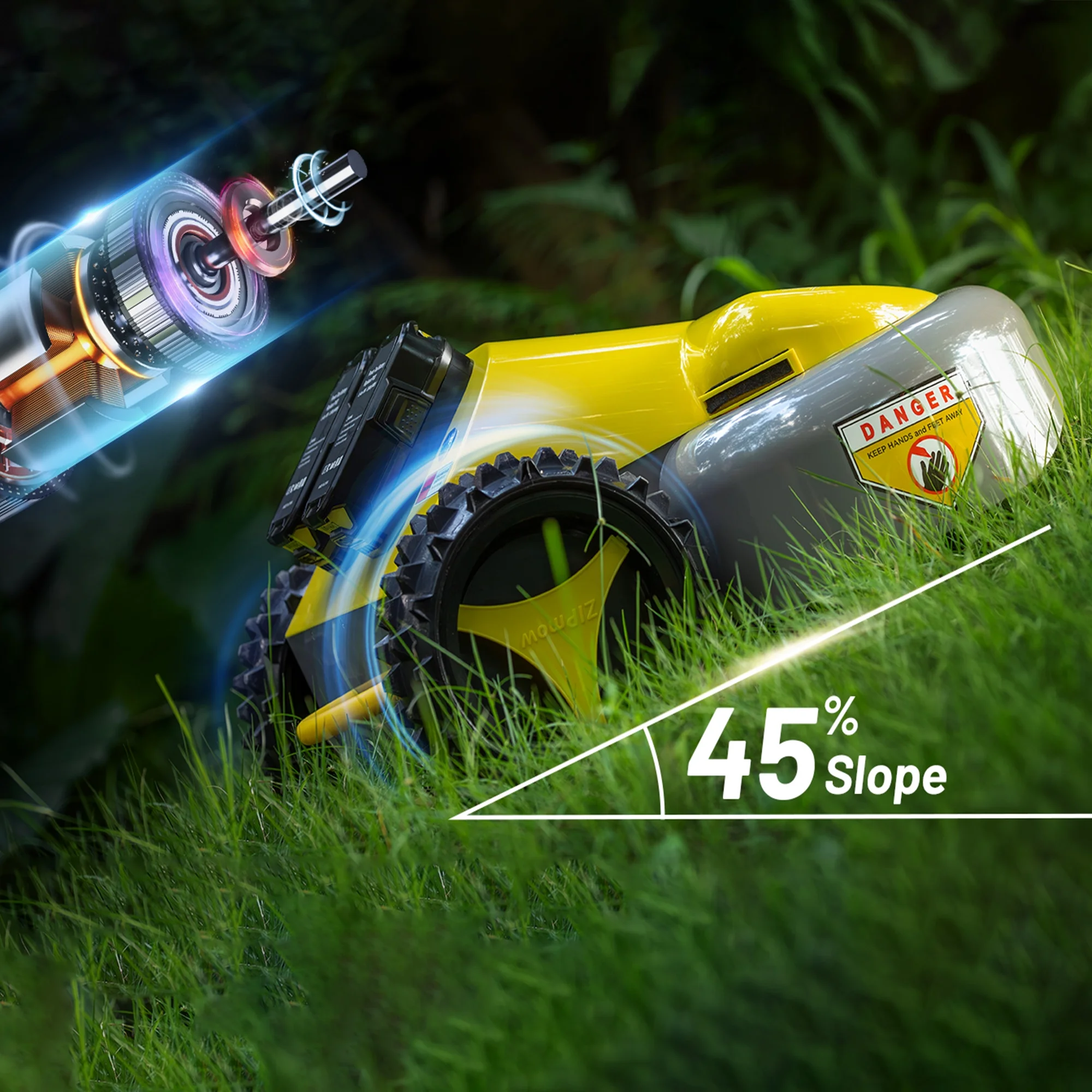 A106-RC Self-Propelled Cordless Lawn Mower Remote Control, AWD, 45�� Slope Climbing, 2-3 Inch Cutting Height, 60Min Runtime with Dual 3Ah Batteries, 17lbs Ultra-Lightweight - Image 3