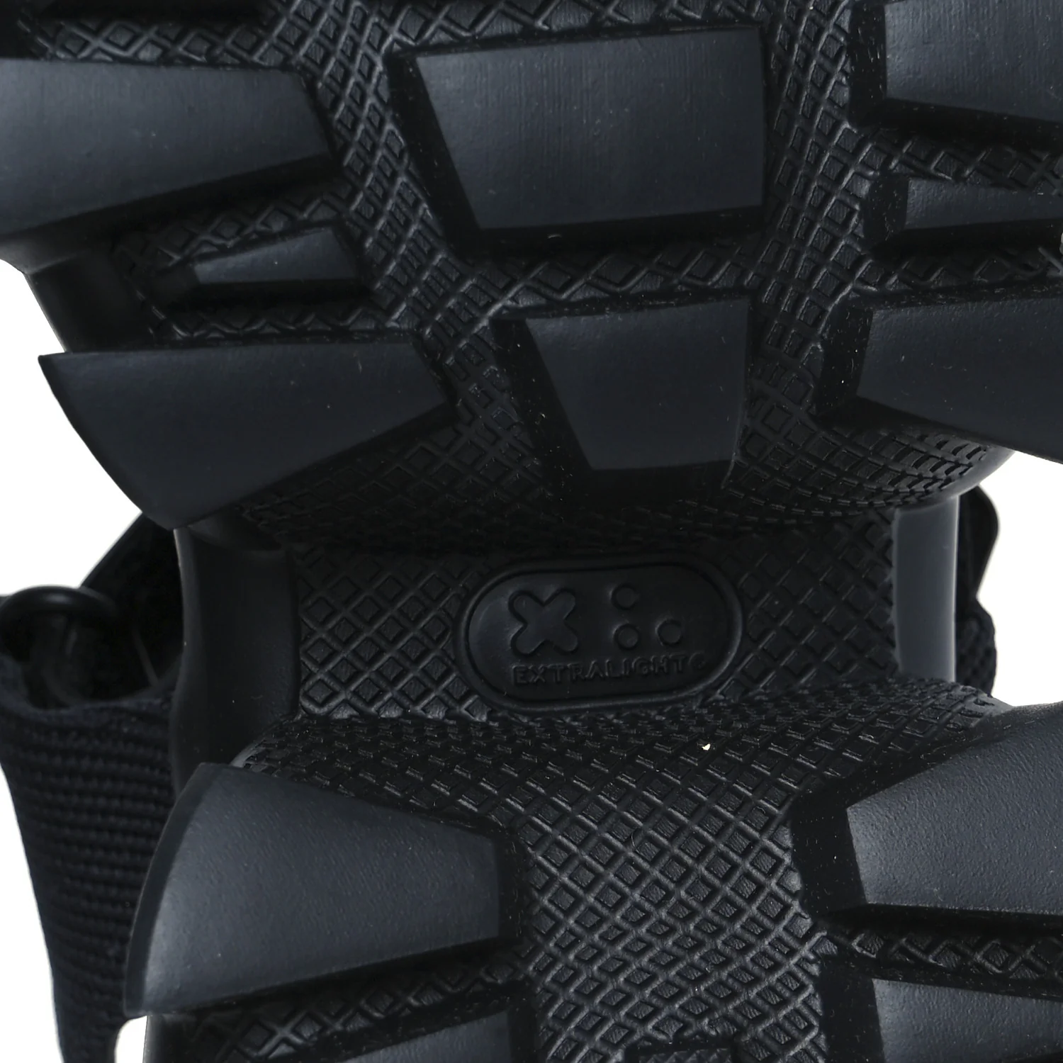 Nappa Logo Embossed Thunder Sole 50mm Sport Sandals 35.5 Black