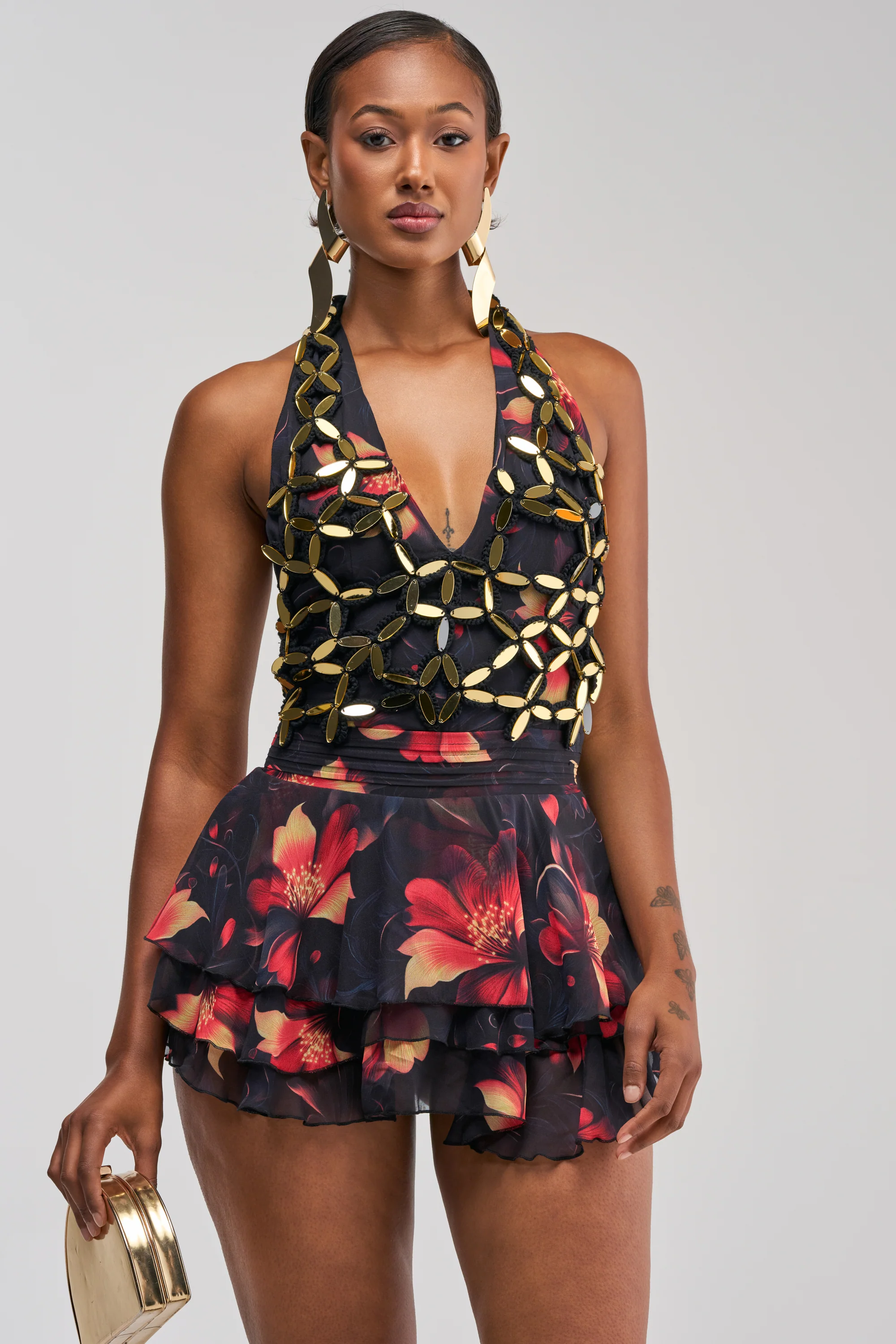 ISLAND TIME EMBELLISHED MINI DRESS - Akira Store