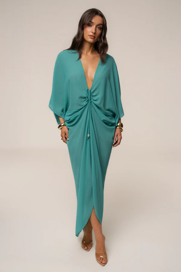 Teal Longer Days Cover Up Dress