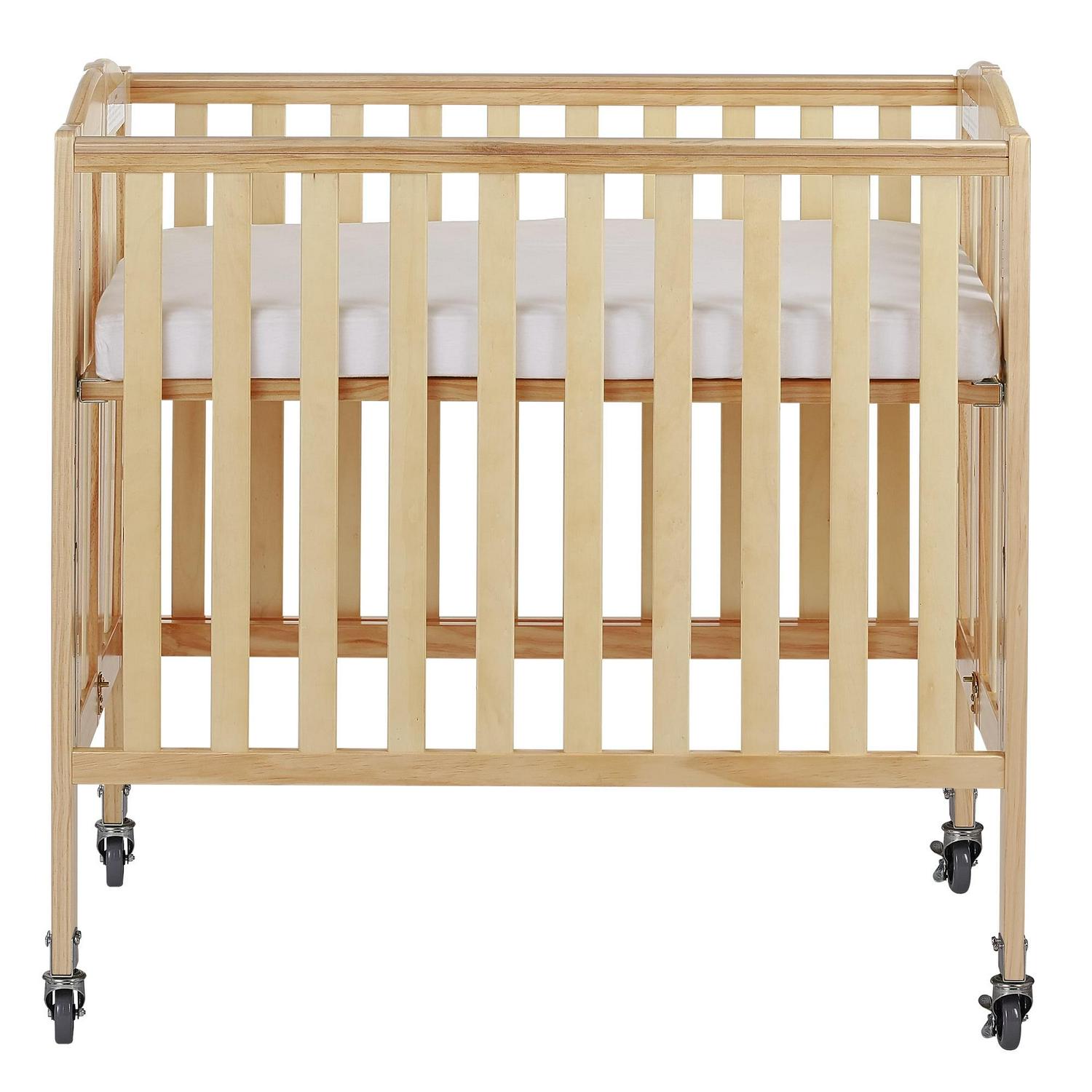 Birch 3-in-1 Folding Portable Mini Crib. Natural - Image 9