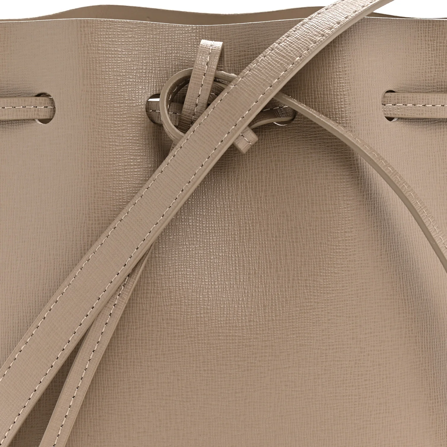 Saffiano Mini Mini Bucket Bag Beige