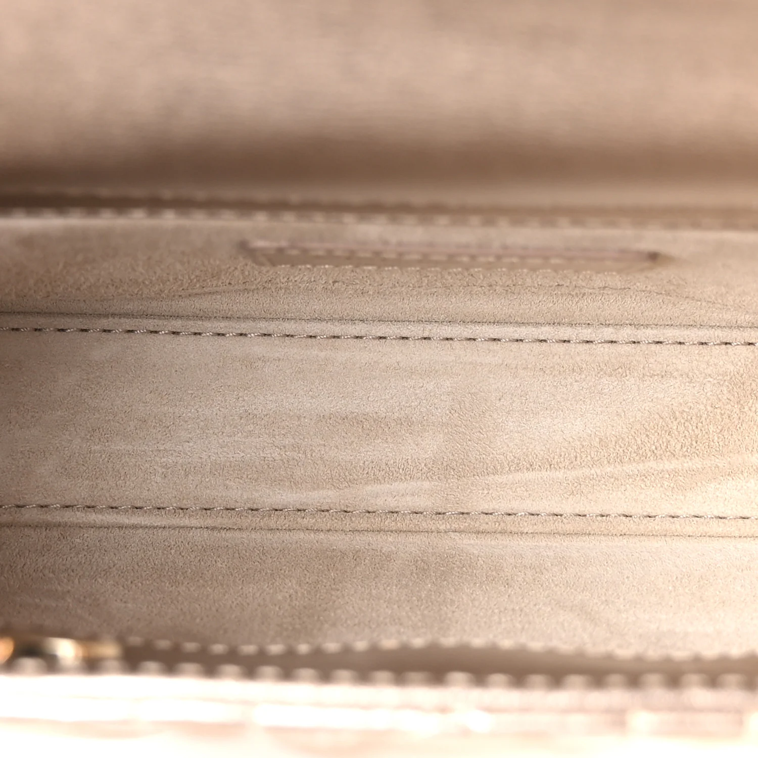 Metallic Lambskin Cannage Small Lady D-Joy Champagne