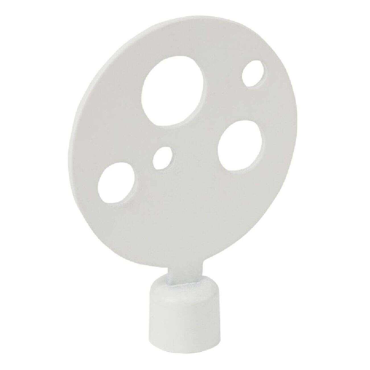 Embout tringle à rideau Ø16 mm métal forme ronde blanc mat x2