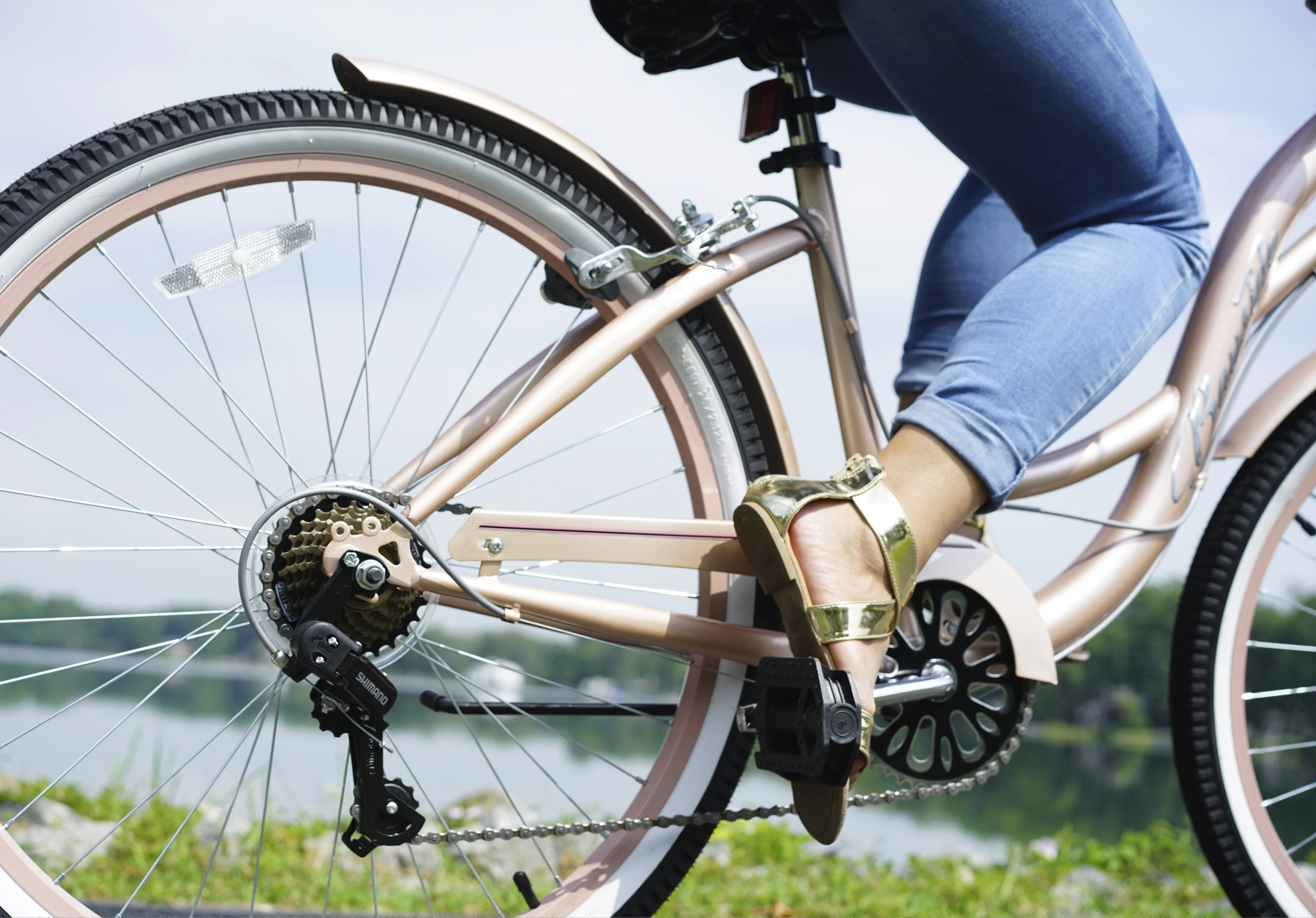 Kent 26 In. Bayside Women'S Cruiser Bike, Rosé Gold