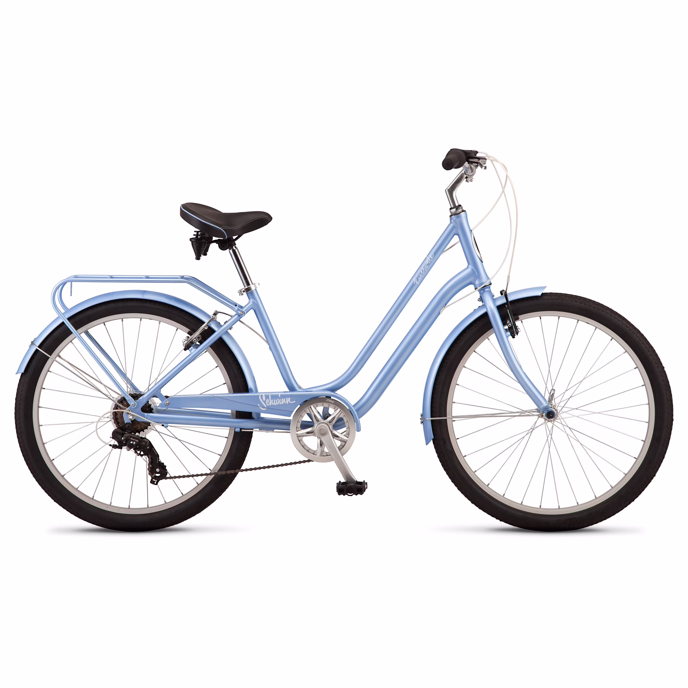 Schwinn Riverwalk Comfort Bike, 26 in Wheels, 7 Speed, Blue