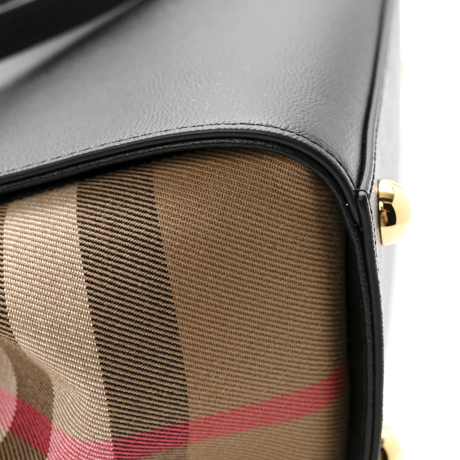 Calfskin Mega Check Small Banwell Tote Black