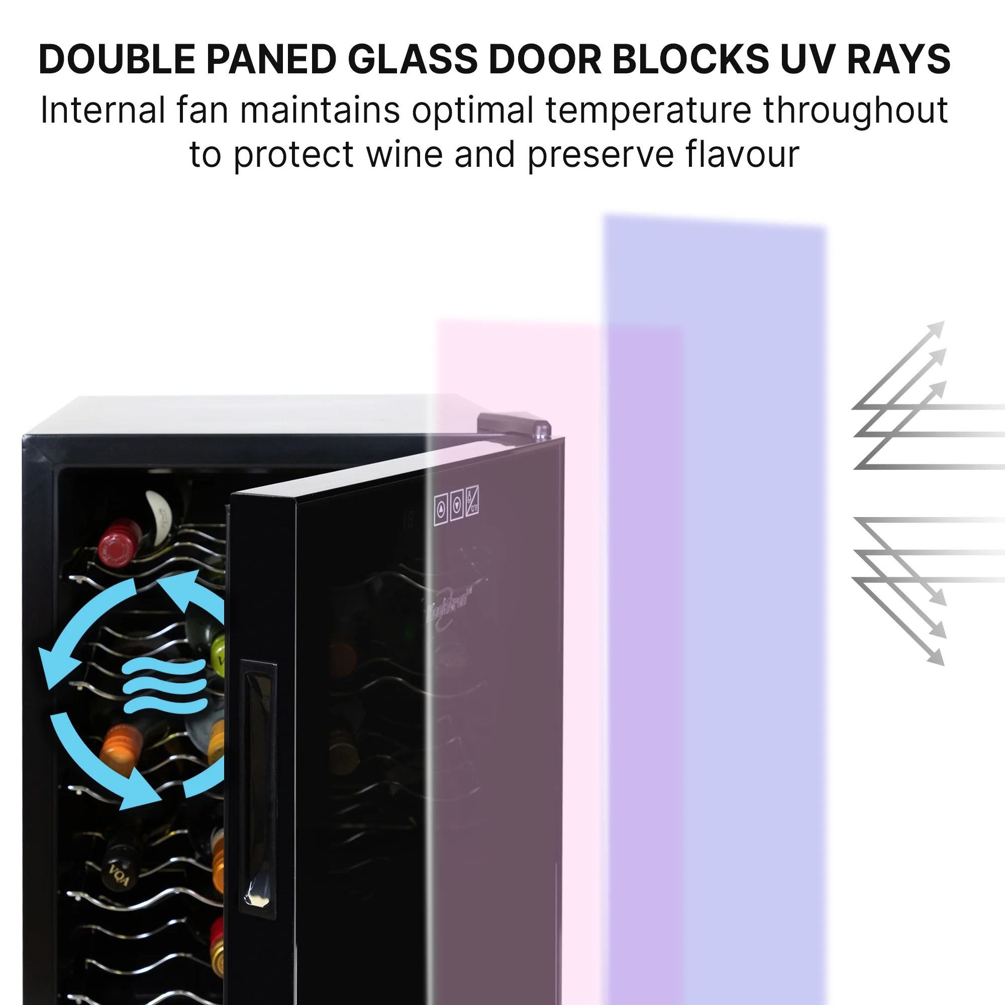 Koolatron 8 Bottle Wine Cooler Thermoelectric Freestanding Wine Fridge
