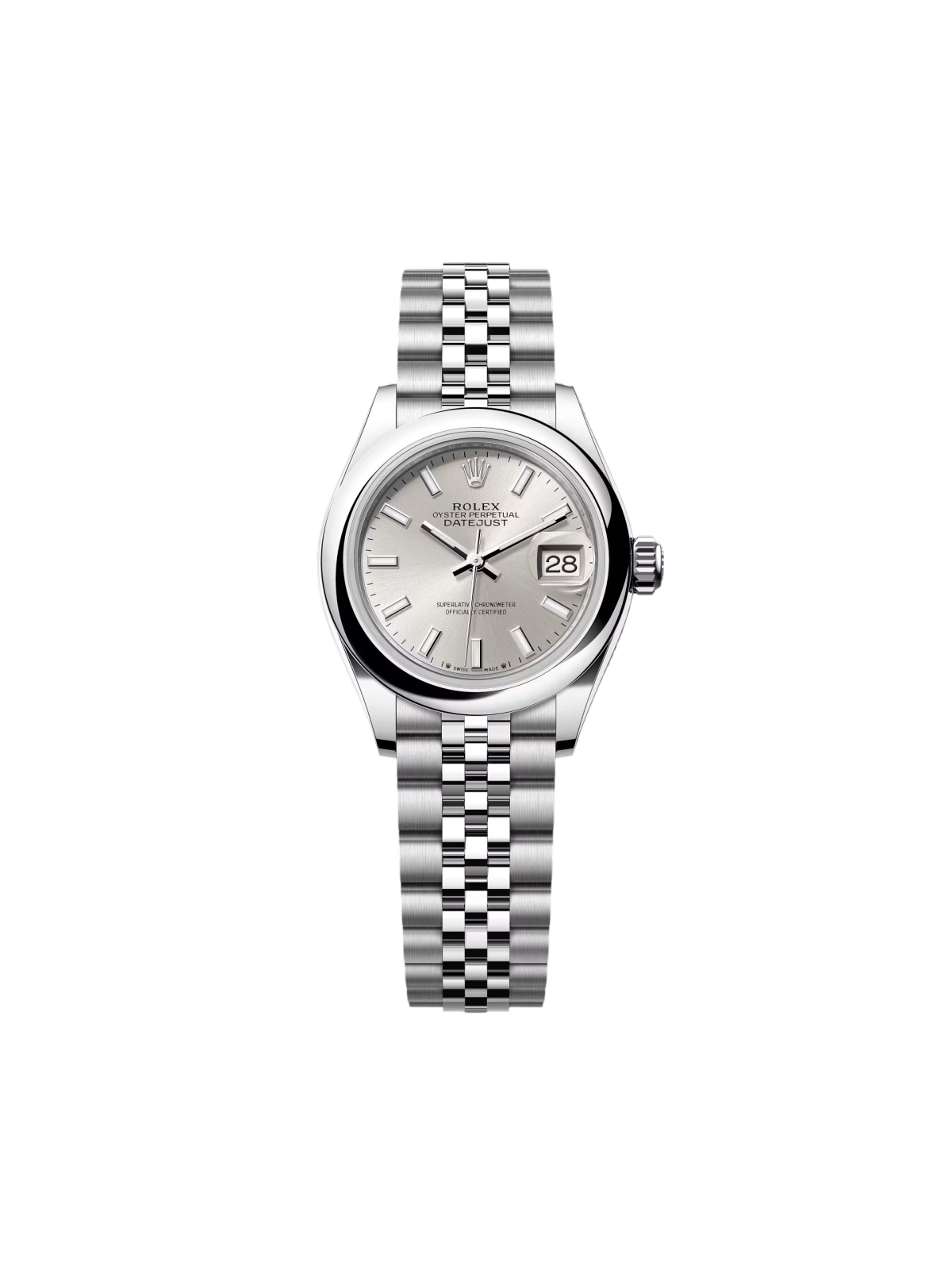 【Super Clone】RLX Lady-Datejust 28mm  m279160 Oyster Perpetual Silver Dial Oyster Bracelet