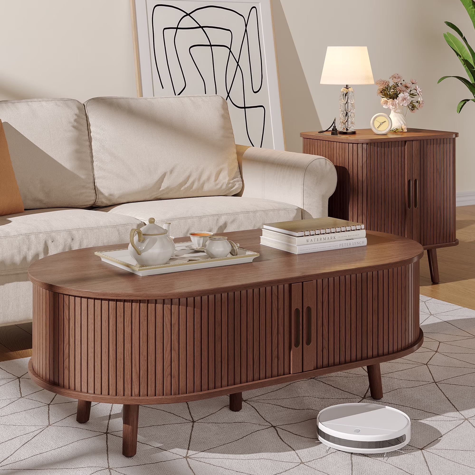 Oval Coffee Table, 42.5