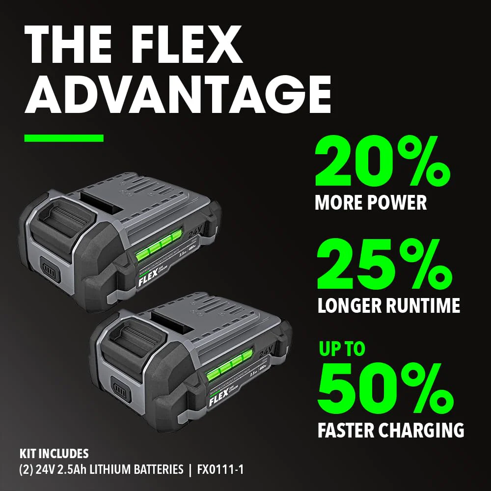 FLEX 24V Brushless Cordless 2-Tool Compact Combo Kit: 1/2-Inch 2-Speed Drill Driver and 1/4-Inch Hex Impact Driver with (2) 2.5Ah Lithium Batteries and 160W Fast Charger - FXM205-2A C30