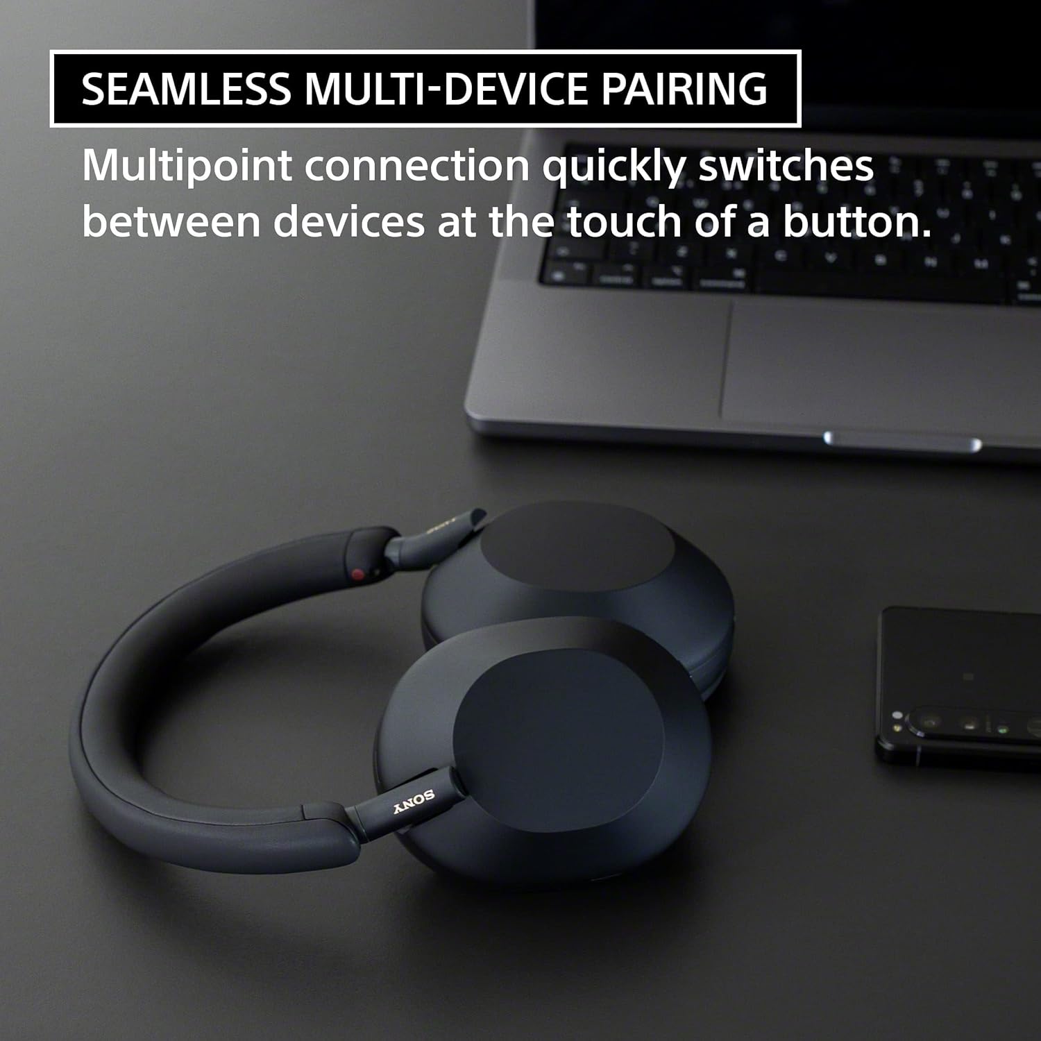 Sony WH-1000XM5 Premium Noise Canceling Headphones (Midnight Blue) with Free WF-C700N Truly Wireless Noise Canceling Earbuds (Black)