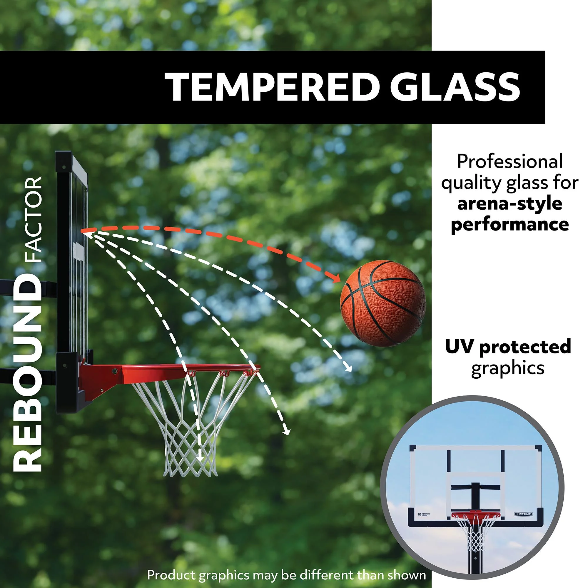 Lifetime Mammoth Lift Tempered Glass 54