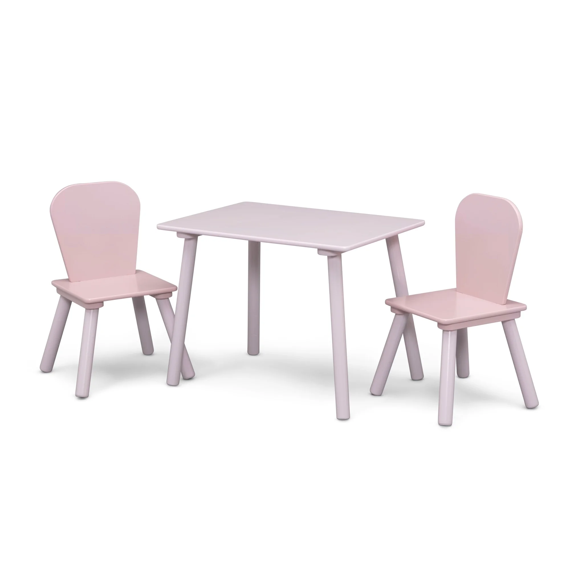 4-Piece Toddler Playroom Set �C Includes Play Table, 2 Chairs and 6 Bin Toy Organizer with Reusable Vinyl Cling Stickers, Light Pink/Dark Pink(Pink) - Image 5