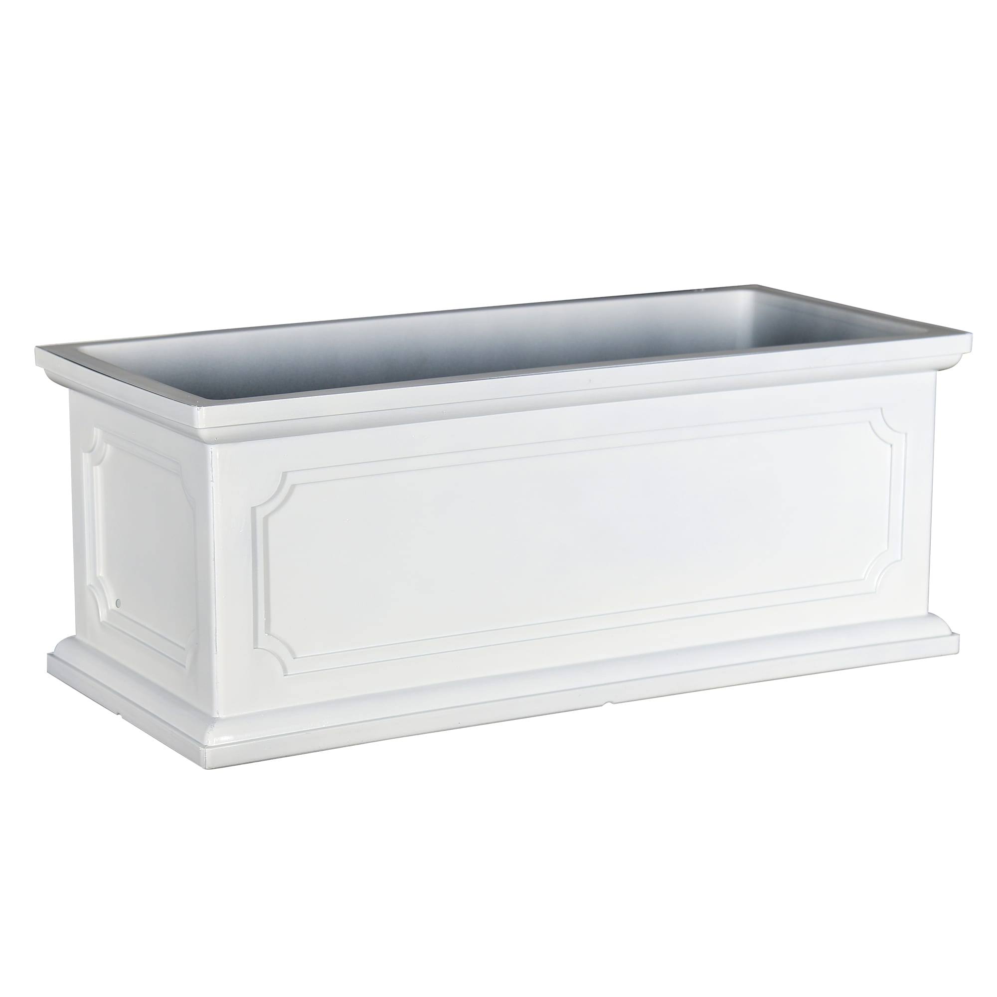 Allen + Roth 8.58-in W x 8.62-in H White Resin Contemporary/Modern Indoor/Outdoor Planter | PLGX822TWH